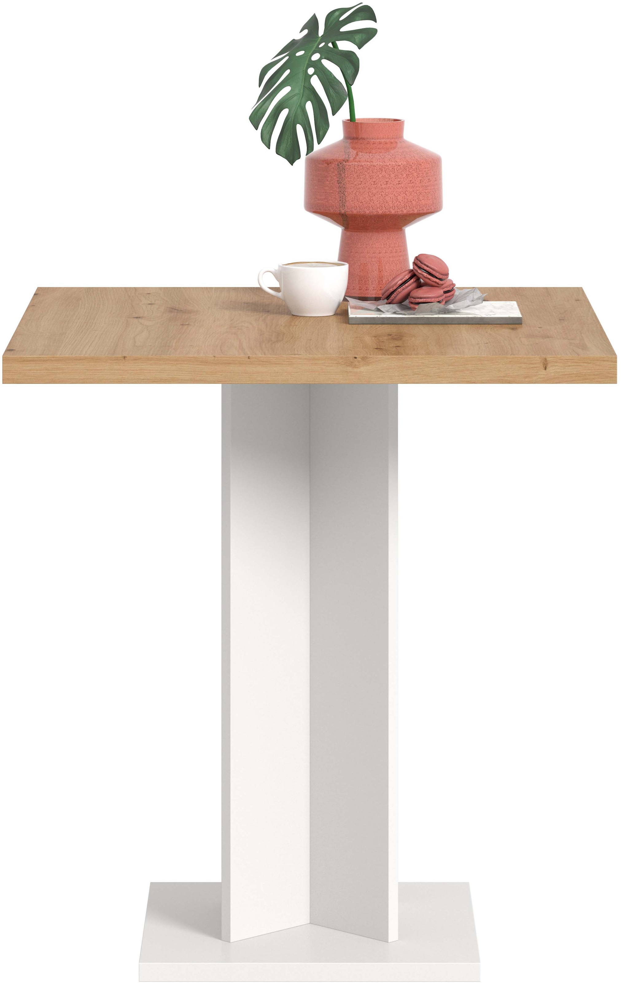 Home affaire Esstisch »GERO, 70x76x70 cm, mit Säulengestell, quadartische Tischplatte« in verschiedenen Ausführungen erhältlich, 1 Stk. tlg. Tisch, Esstisch, Esszimmer, Esszimmertisch, Küchetisch, Bartisch