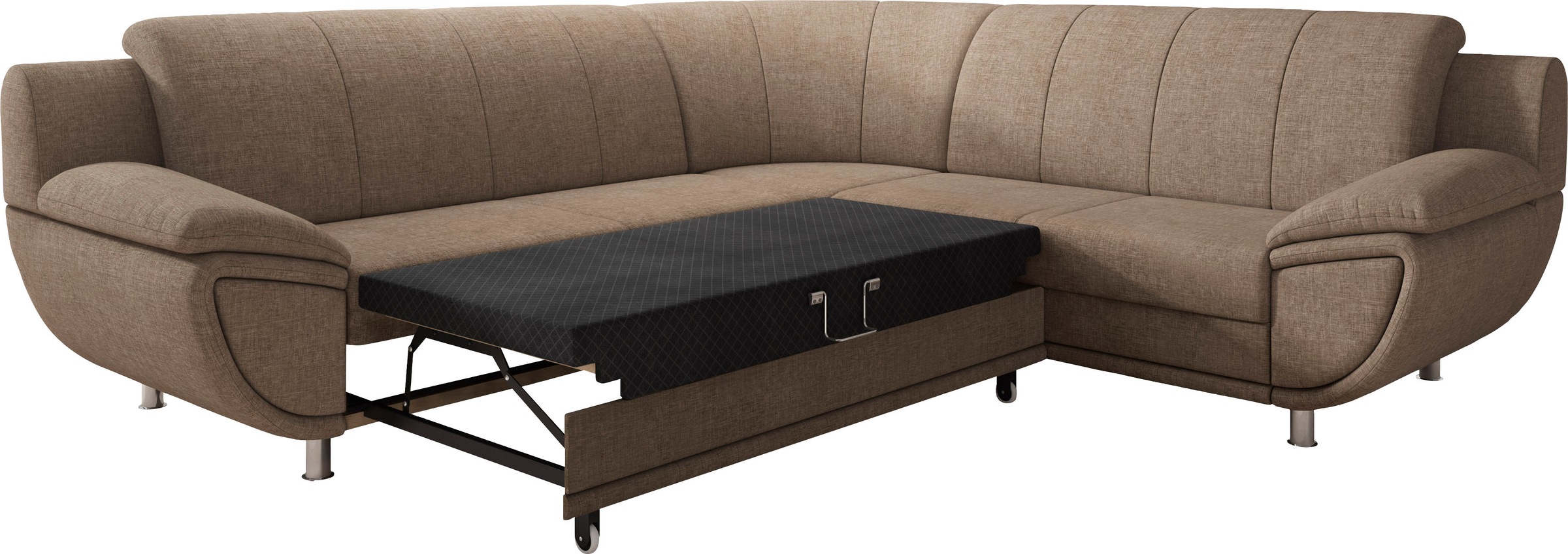 TRENDMANUFAKTUR Ecksofa »Rondo II, L-Form«, wahlweise mit Federkern, wahlweise mit Bettfunktion