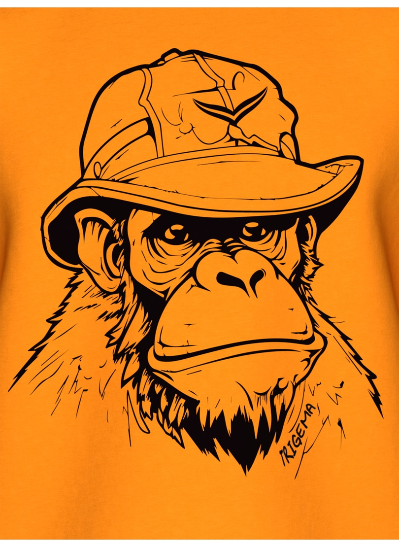 Trigema T-Shirt »TRIGEMA T-Shirt mit Affen-Printmotiv« 1 Stk. tlg.