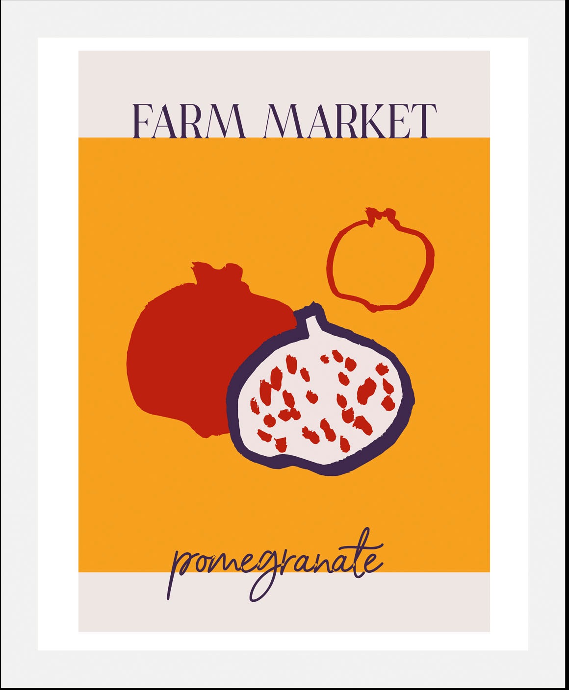 queence Bild "Pomegranate", Obst-Obst Bilder-Kunst-Abstrakt-Essen-Lebensmit günstig online kaufen