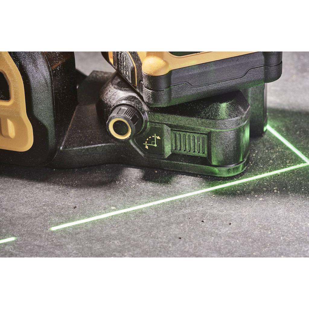 DeWalt Kreuzlinienlaser »DCE089NG18-XJ Multilinien-Laser grün, Laserkl. 2«, (mit T STAK-Box, Basisversion (ohne Akku & Netzteil), 3x 360° (1x horiz./2x vert.)