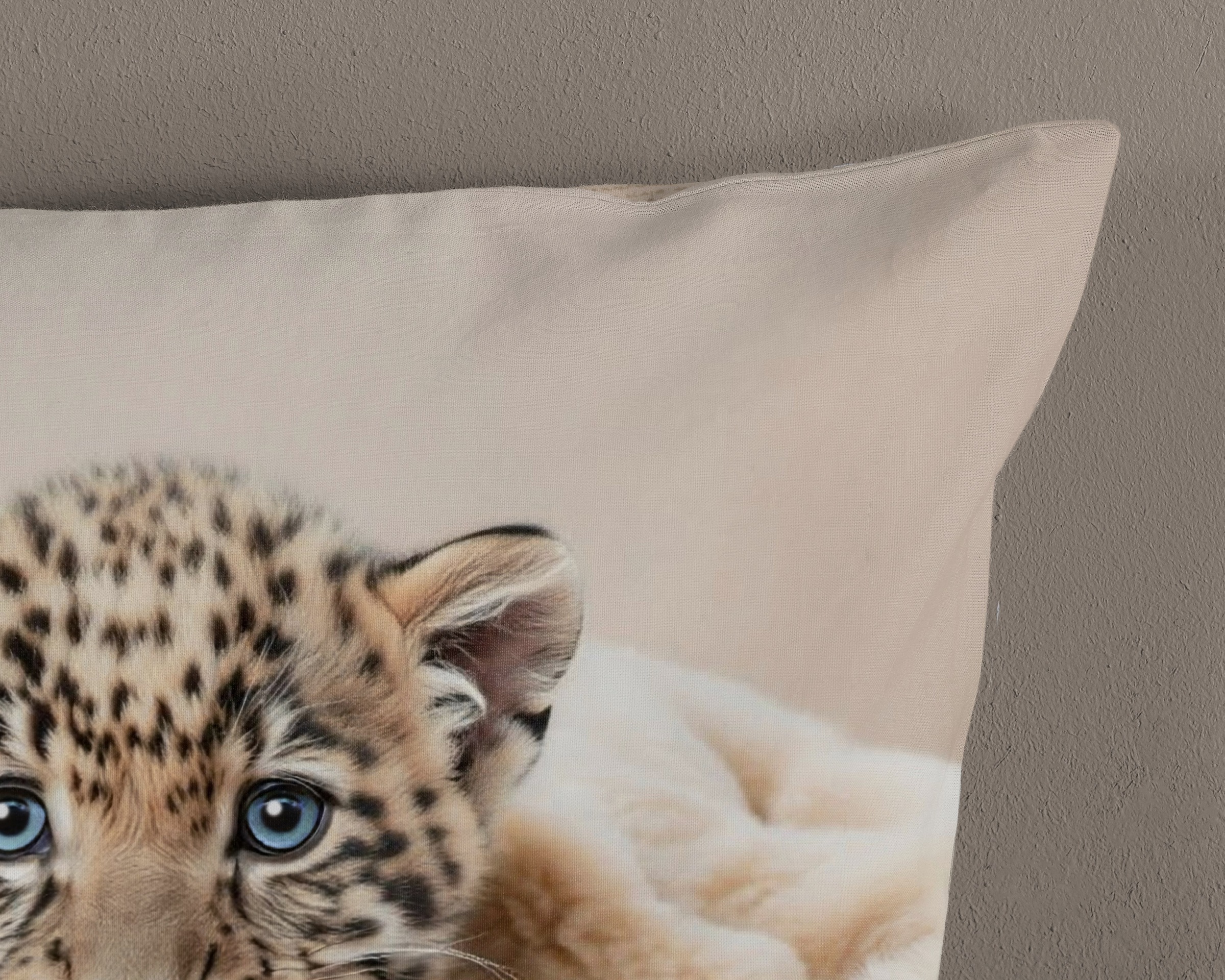 good morning Kinderbettwäsche »Simo« 2 Stk. tlg. Baumwolle, Renforcé, Wendeoptik, Kind, Tiger, Welpe