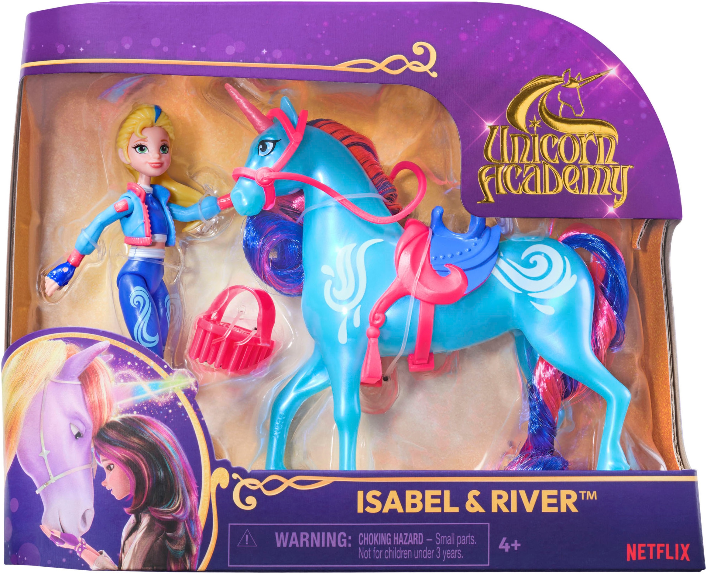 Spin Master Anziehpuppe »Unicorn Academy - Small Doll & Unicorn - Isabel & River«