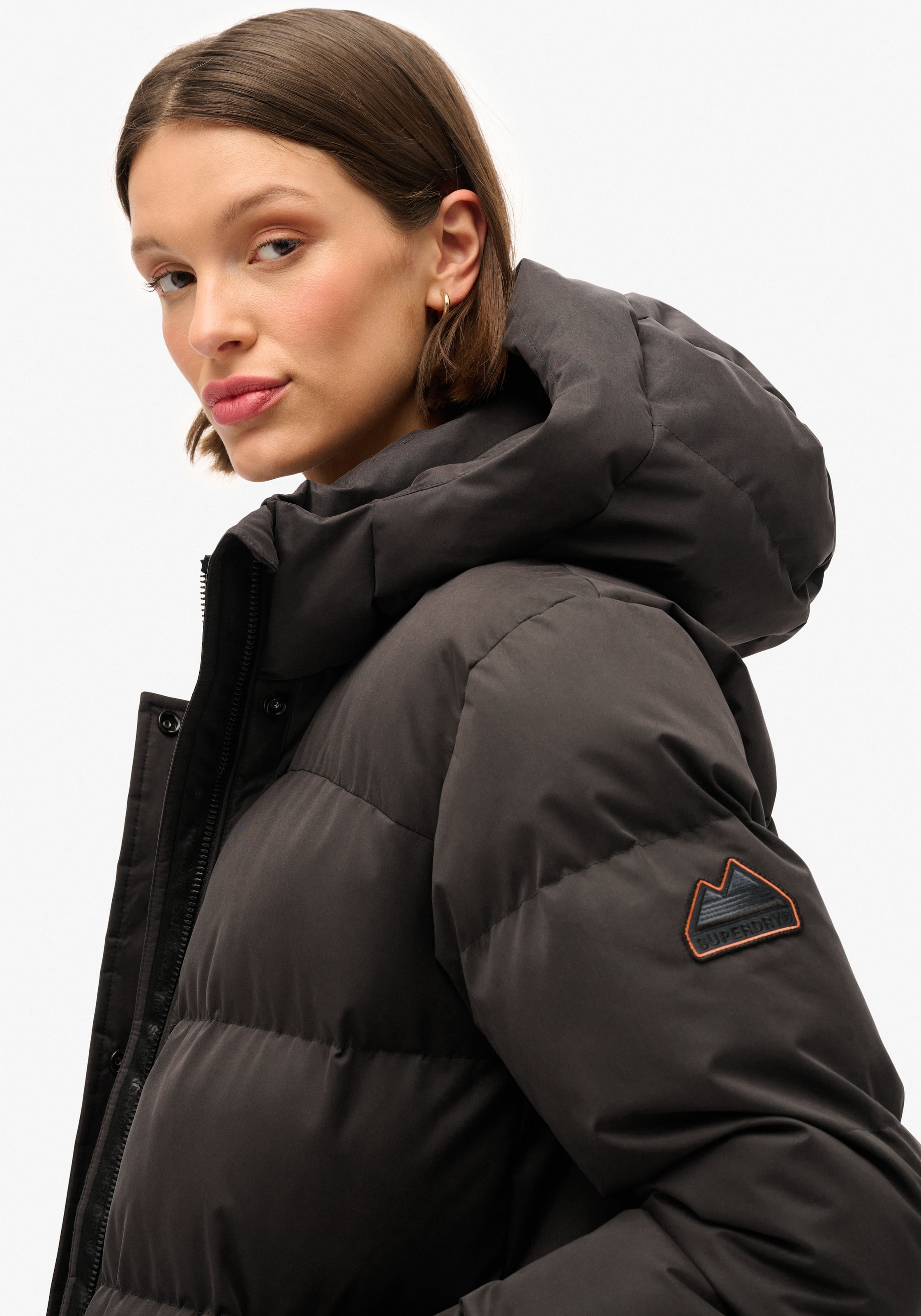 Superdry Steppjacke »MICROFIBRE LONGLINE PUFFER JKT«