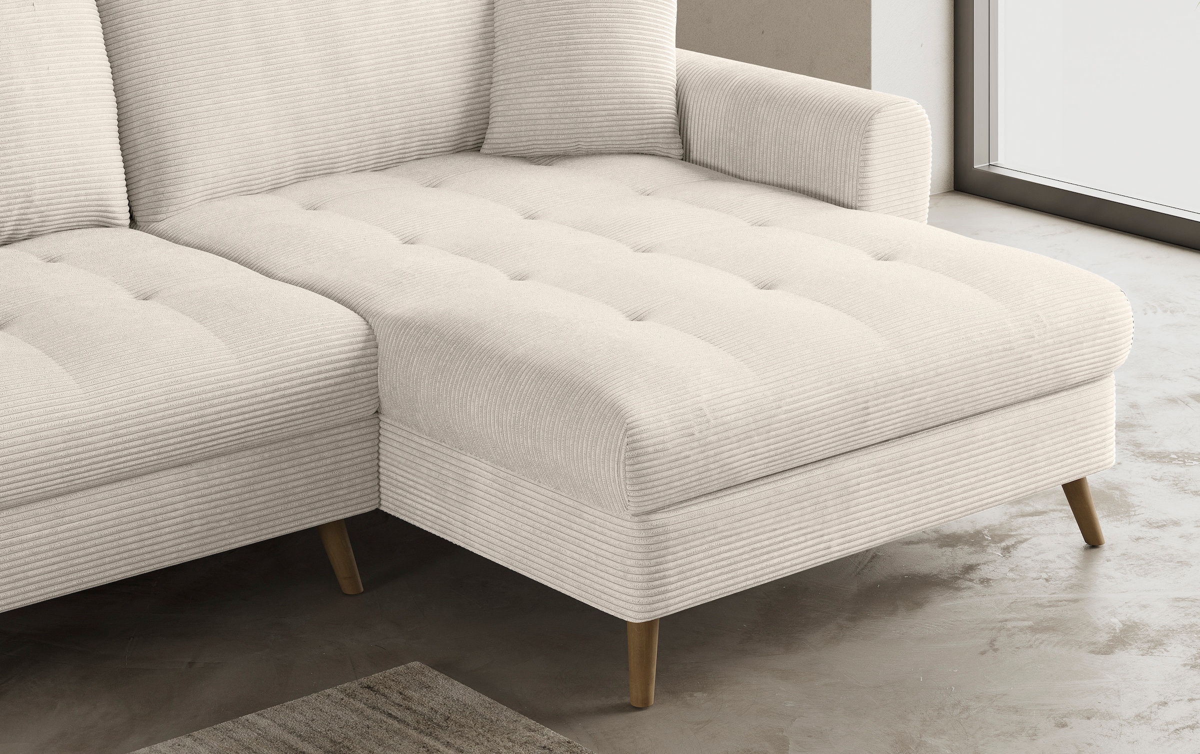 Mr. Couch Ecksofa »Blackburn II L-Form«, Wahlweise mit Kaltschaumpolsterung bis 140 kg belastbar