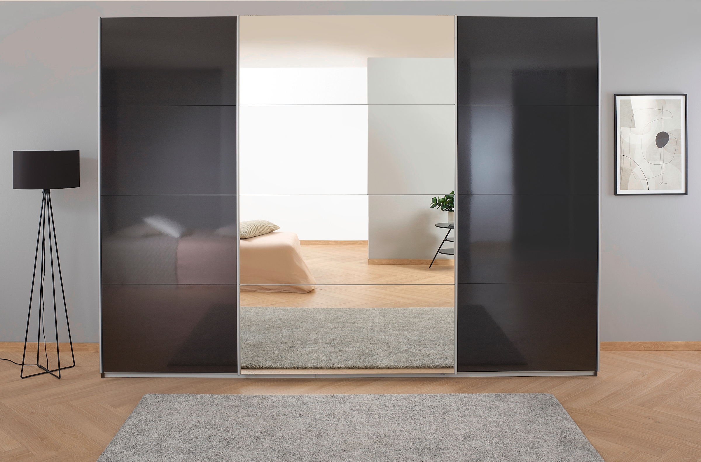 OTTO home Kleiderschrank "Mehrzweckschrank Aktenschrank Möbel Mietswohnung Schlafzimmer KOLUNA" 3 Ausstattungen BASIC/CLASSIC/PREMIUM (inkl. SOFT-CLOSE-FUNKTION), Breiten 203/271/315/360cm Höhen 210/229 Hochglanzfront MADE IN GERMANY
