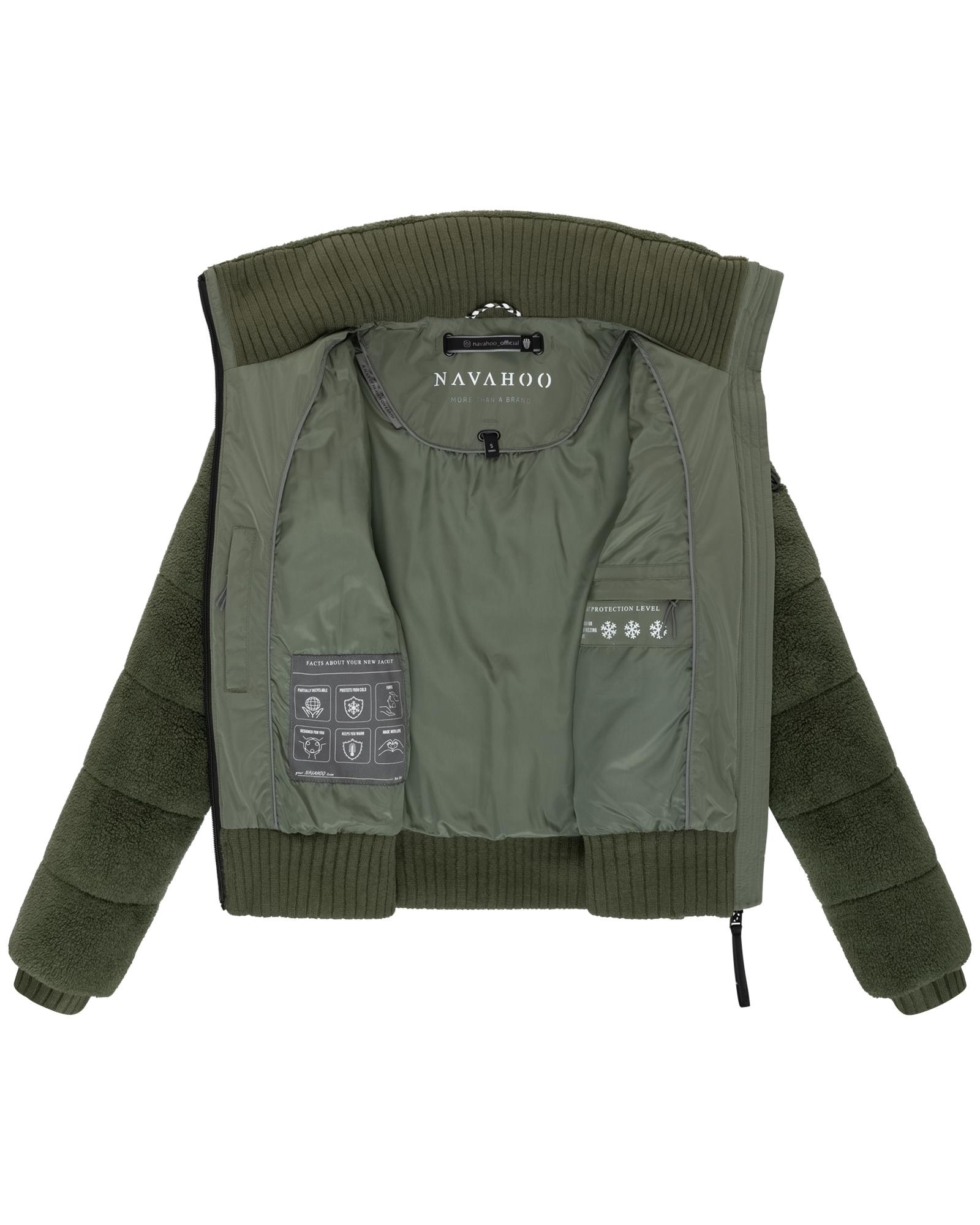 Navahoo Plüschjacke »Schneepuder 14«, warme Damen Teddyjacke für den Winter