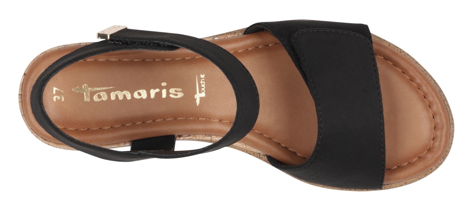 Tamaris Keilsandalette, Riemchensandale, Sommerschuh in veganer Verarbeitung