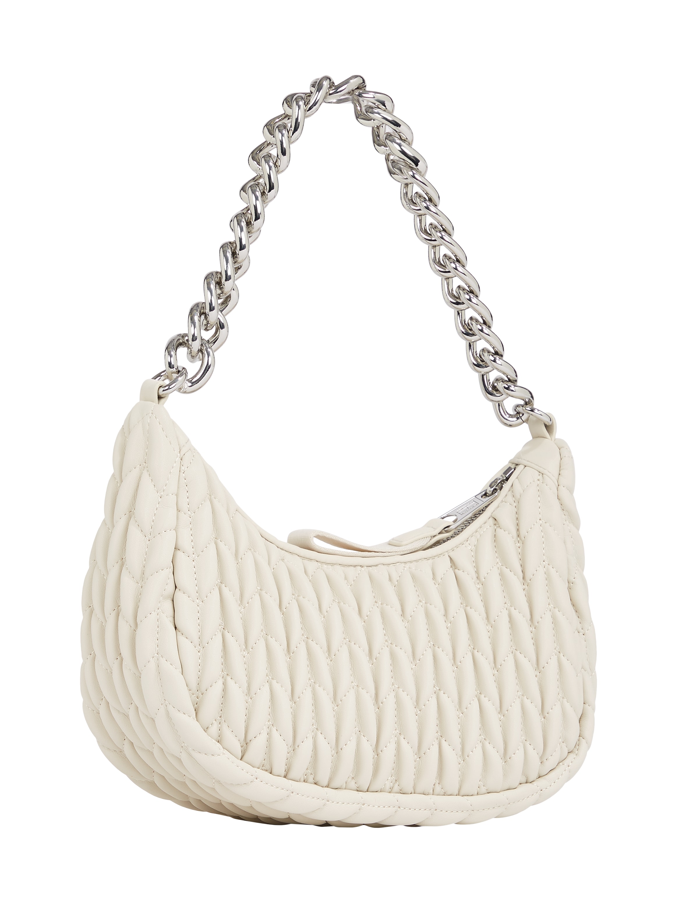 Tommy Jeans Umhängetasche »TJW ICONIC SHOULDER QUILTED«, Damen Schultertasche, Tragetasche mit Zierketten-Henkel