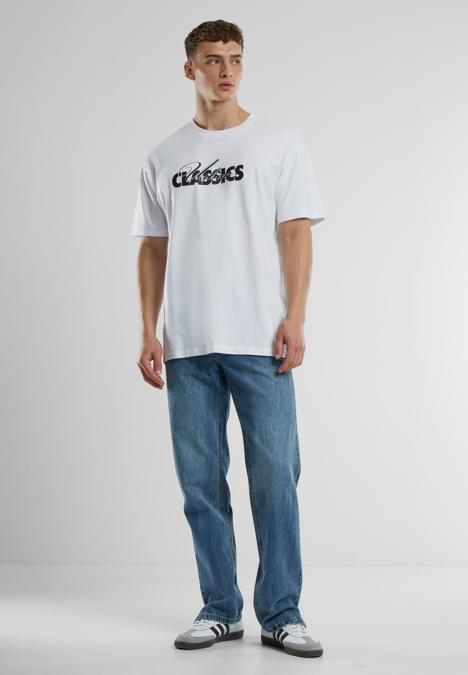 URBAN CLASSICS T-Shirt »Urban Classics UC Cursive Bold Logo Heavy Oversized Tee«, (1 tlg.)