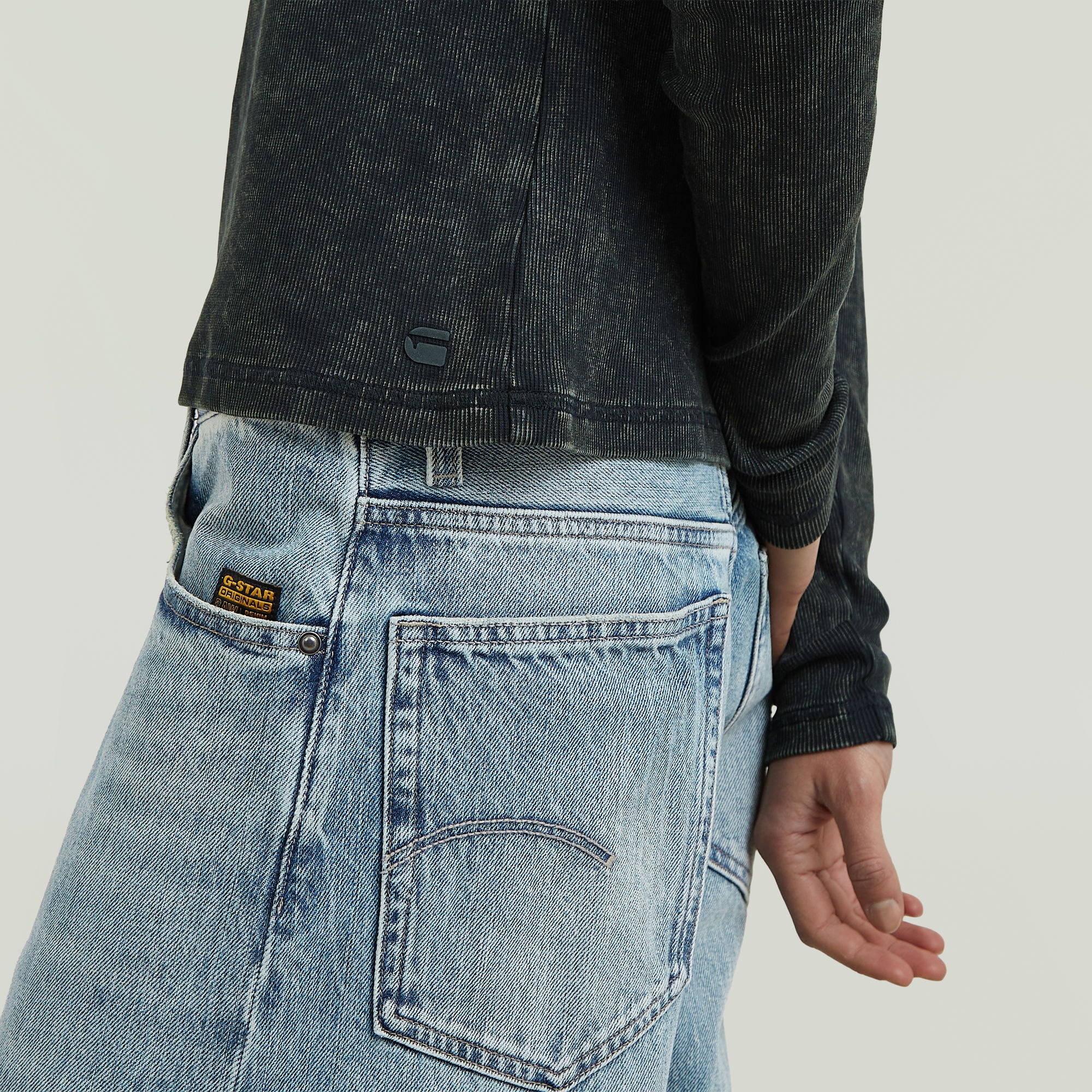 G-STAR Langarmshirt »Vintage Slim Henley t ls wmn« mit Knopfleiste, Baumwollmix