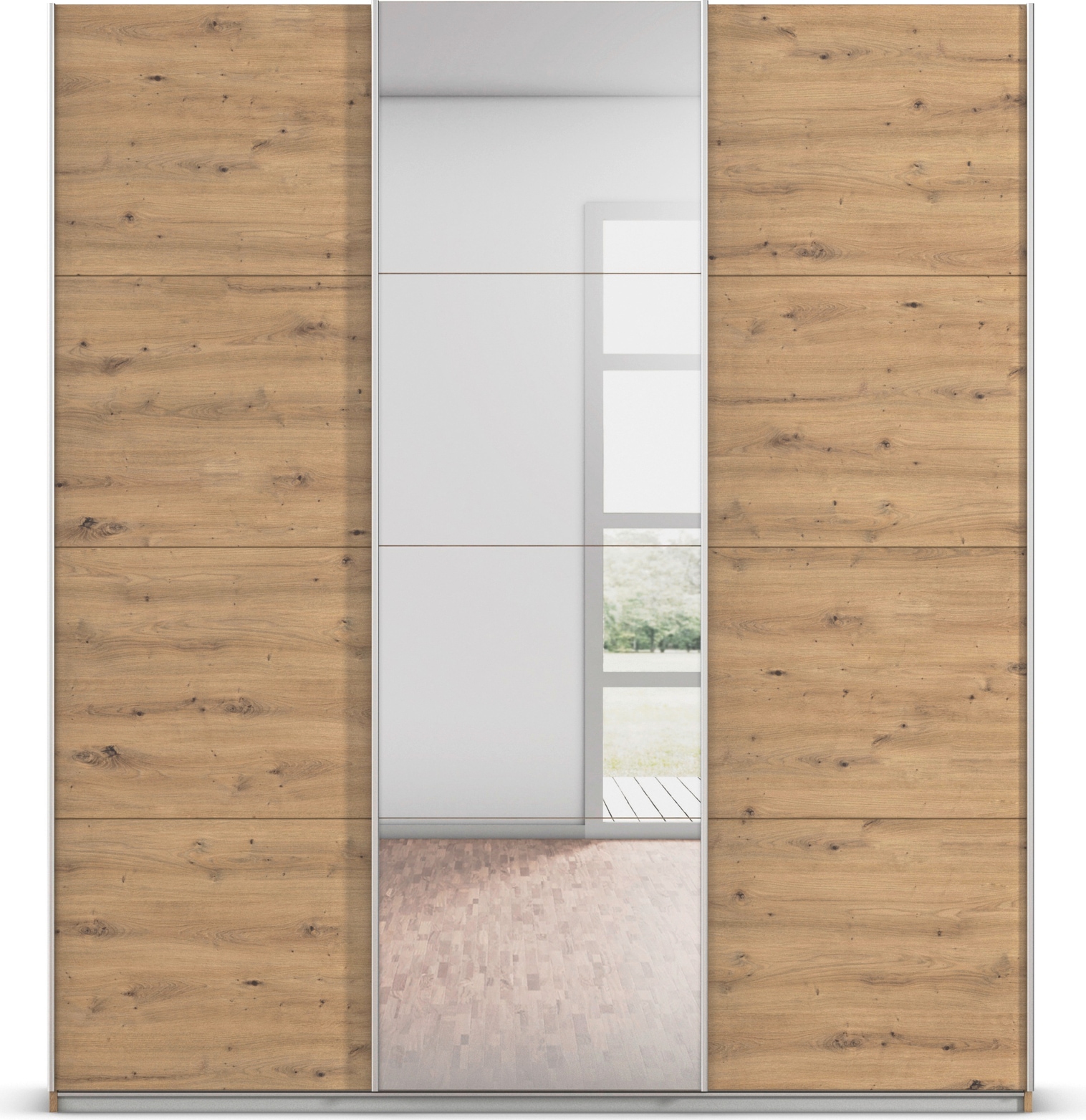 rauch Schwebetürenschrank »Kleiderschrank Schrank Garderobe AGORDO«, Top Innenausstattung, in 4 Breiten und 2 Höhen MADE IN GERMANY