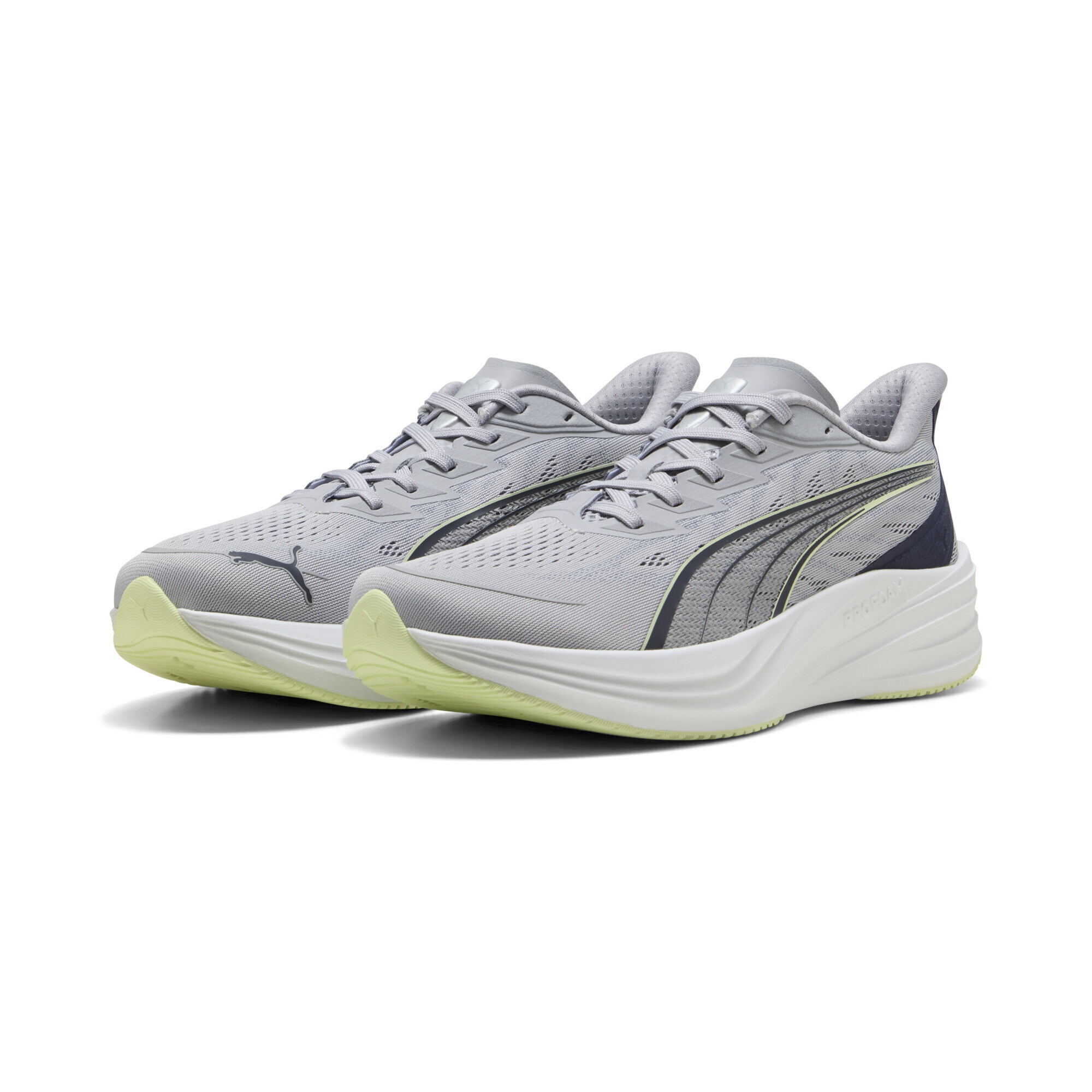 PUMA Trainingsschuh "Darter Pro 2 Laufschuhe Erwachsene", Gr. 37,5vibrant silber deep plum apple spritz gray lila grün, Obermaterial: Synthetik,