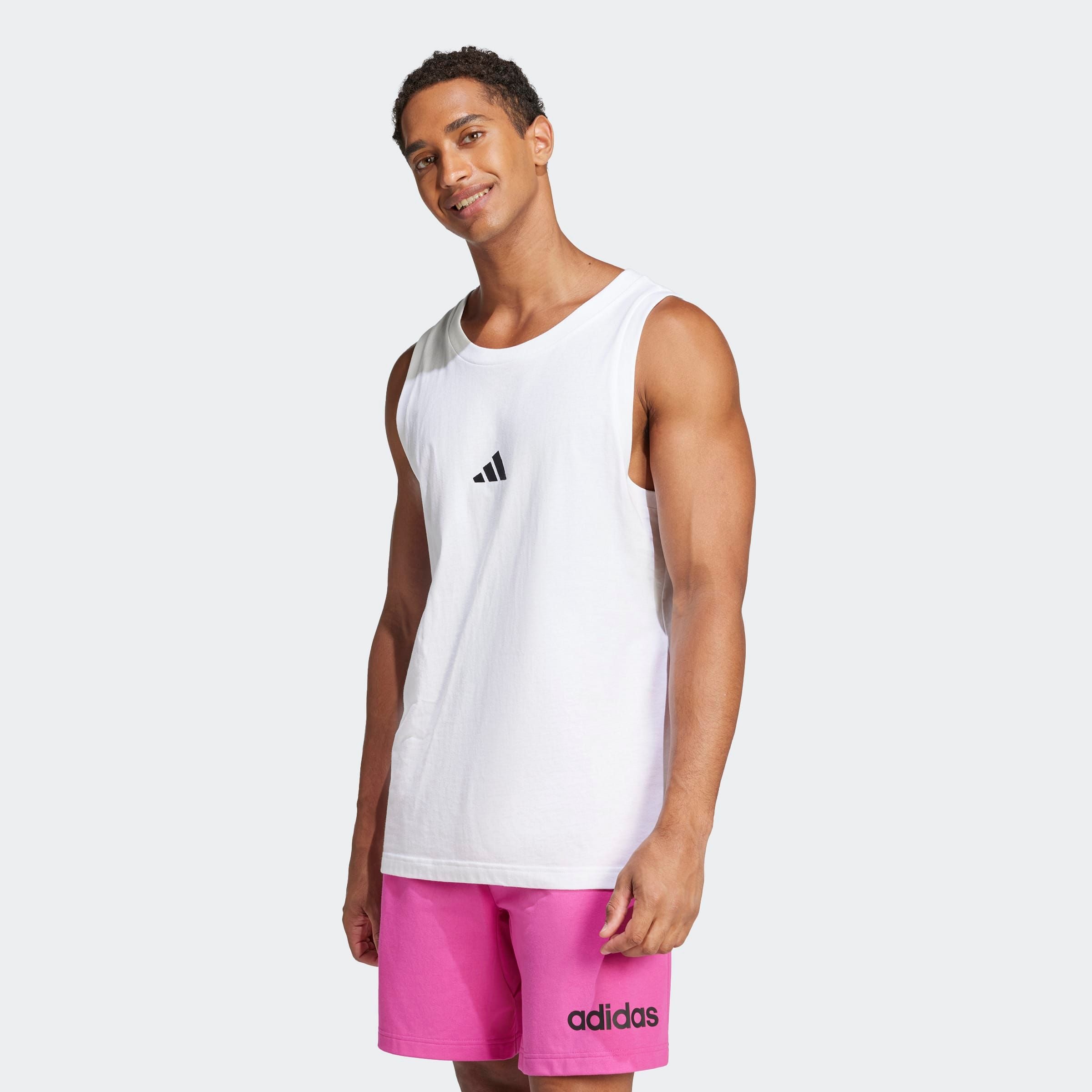 adidas Sportswear Tanktop "ESSENTIALS SMALL LOGO" ohne Verschluss, aus Baumwolle, normale Länge