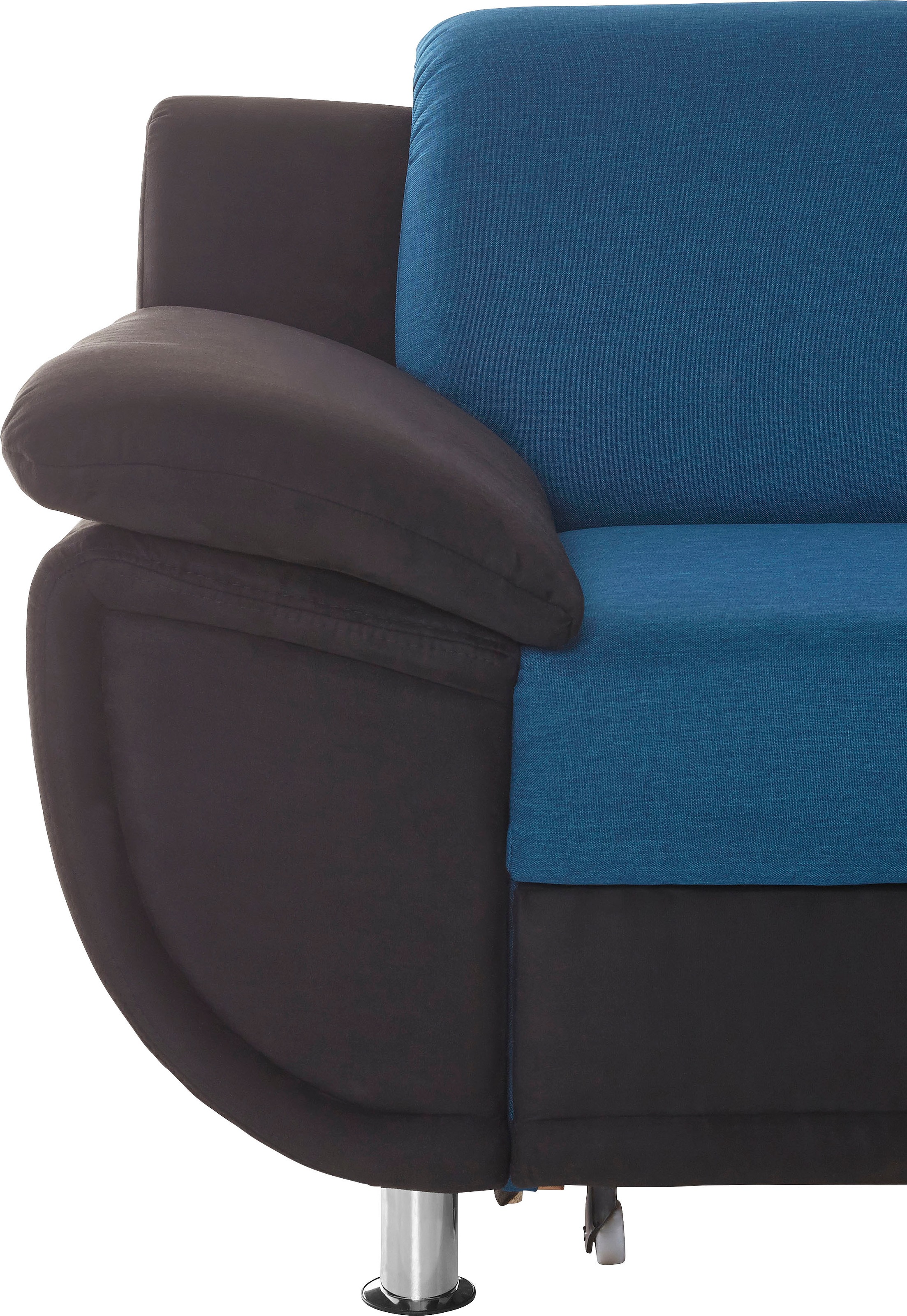 TRENDMANUFAKTUR Ecksofa »Rondo 3, zeitlos und modern, im Materialmix, L-Form«, wahlweise Federkern für hohen Sitzkomfort, wahlweise Bettfunktion