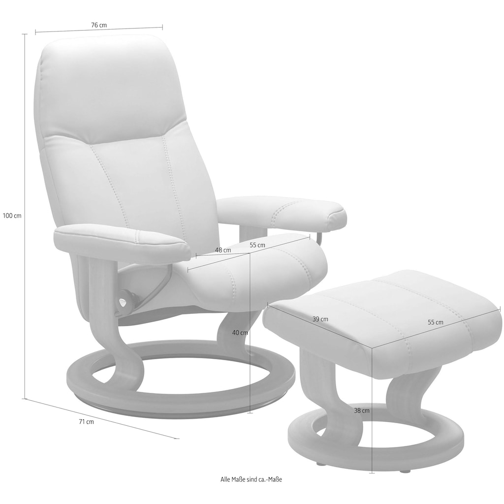 Stressless® Relaxsessel »Consul«, (Set, Relaxsessel mit Hocker)