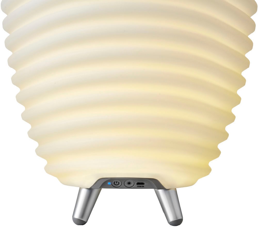 kooduu LED Stehlampe »Synergy 50«, 1 flammig, Leuchtmittel LED-Board | LED fest integriert, Hygge-Design, Bluetooth Lautsprecher, Sektkühler, TWS Stereo Sound