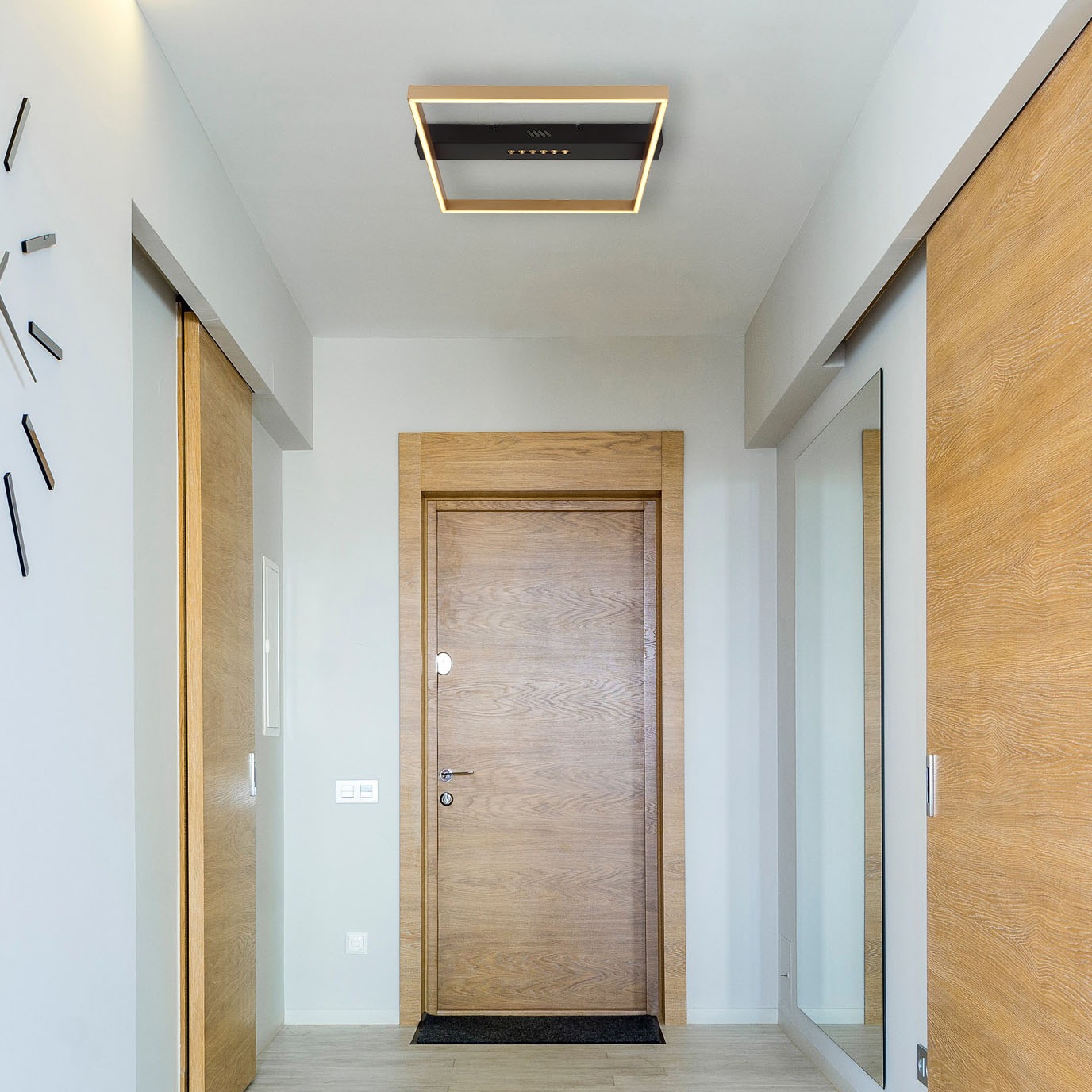 GLOBO LIGHTING LED Deckenleuchte »LUFFY«, Leuchtmittel LED-Modul | LED fest integriert, Deckenlampe/LxBxH: 430x392x69mm/Wohnzimmer/Schlafzimmer/modern