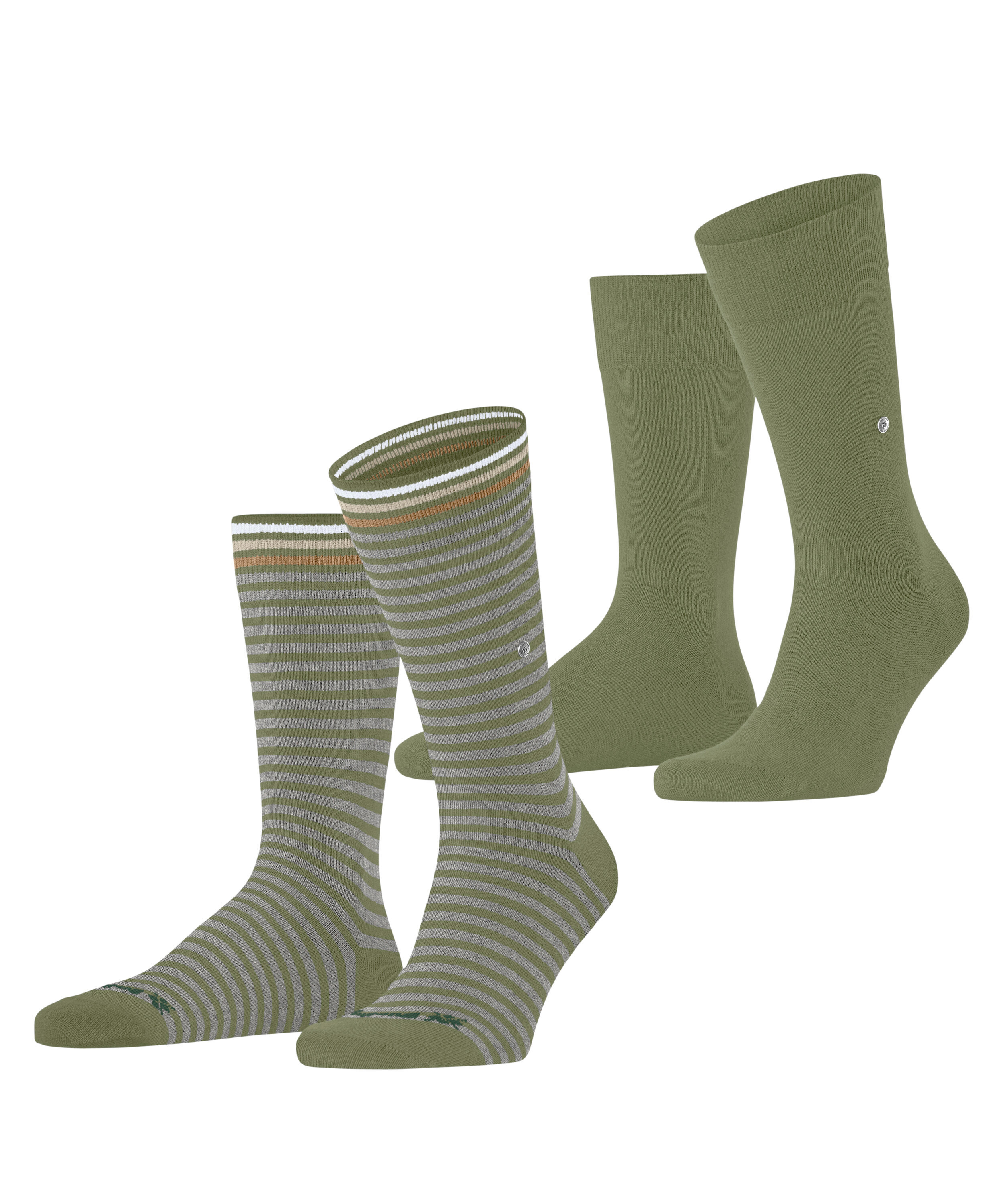 Burlington Socken "Everyday Stripe" 2 Paar, Einheitsgröße 40-46, gestreift und unifarben