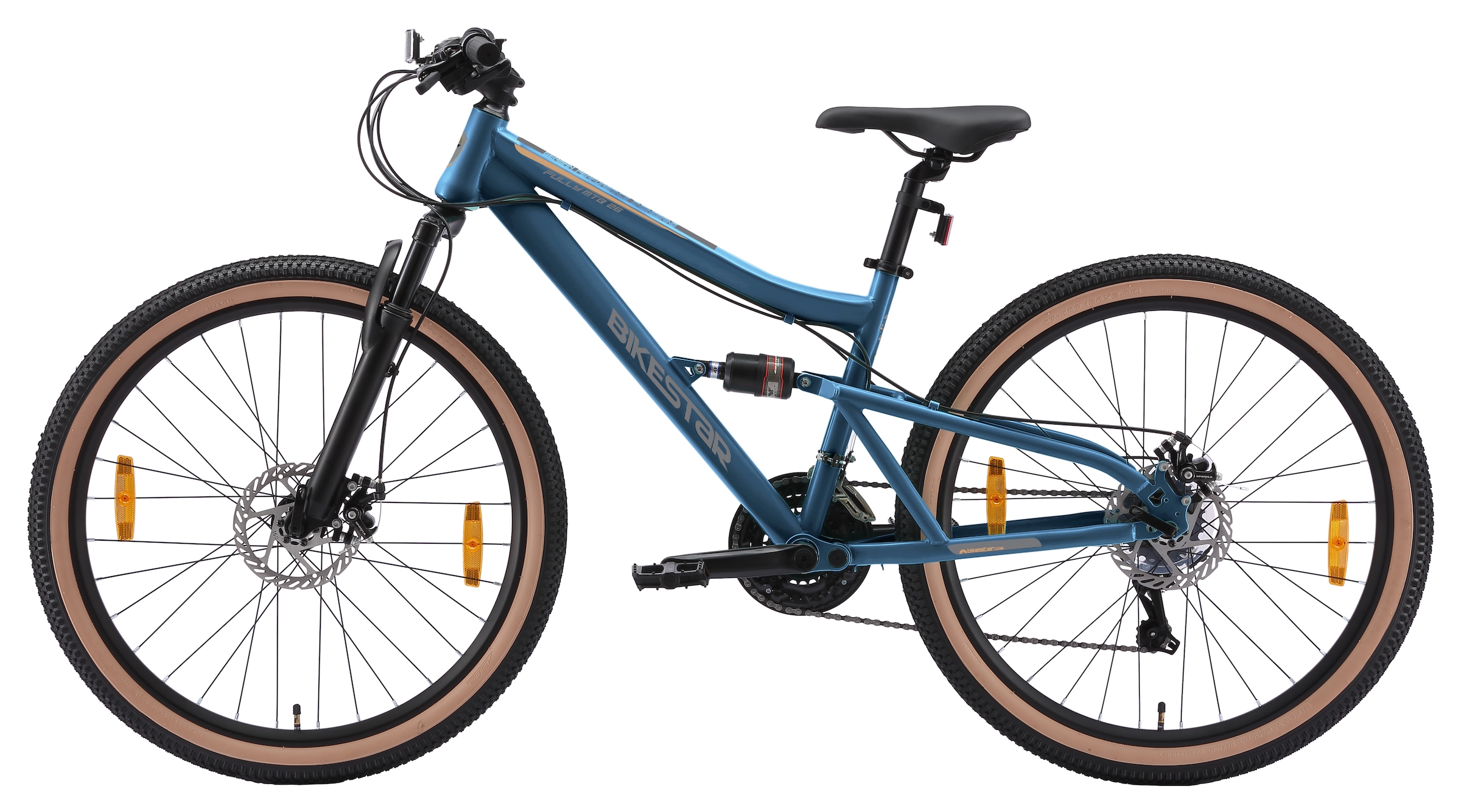 Bikestar Mountainbike 21 Gang Shimano RD-TY300 Schaltwerk Kettenschaltung für Damen und Herren, Kettenschaltung