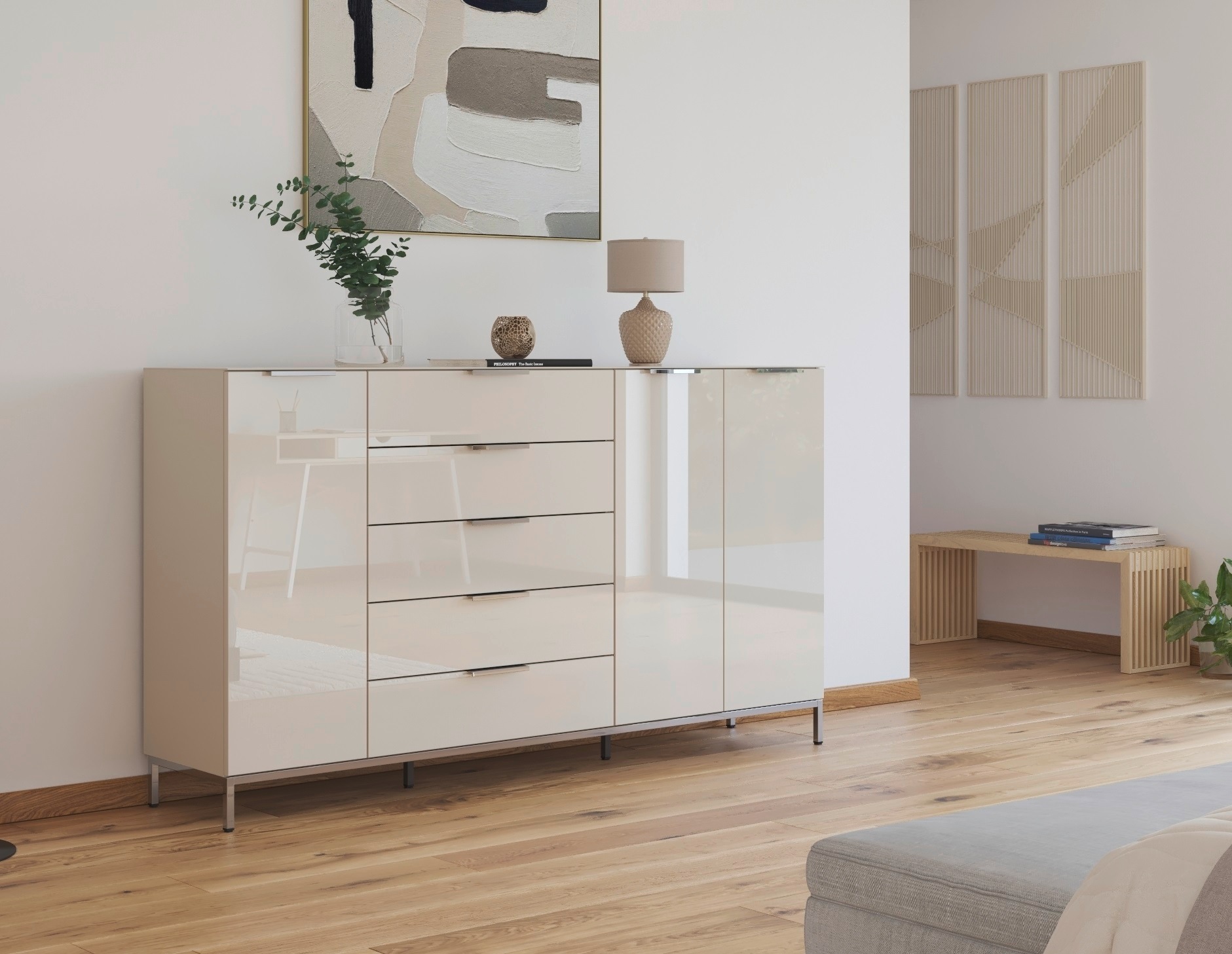 rauch Kombikommode "Kommode Türkommode Sideboard Kombikommode FLIPP mit Gla günstig online kaufen