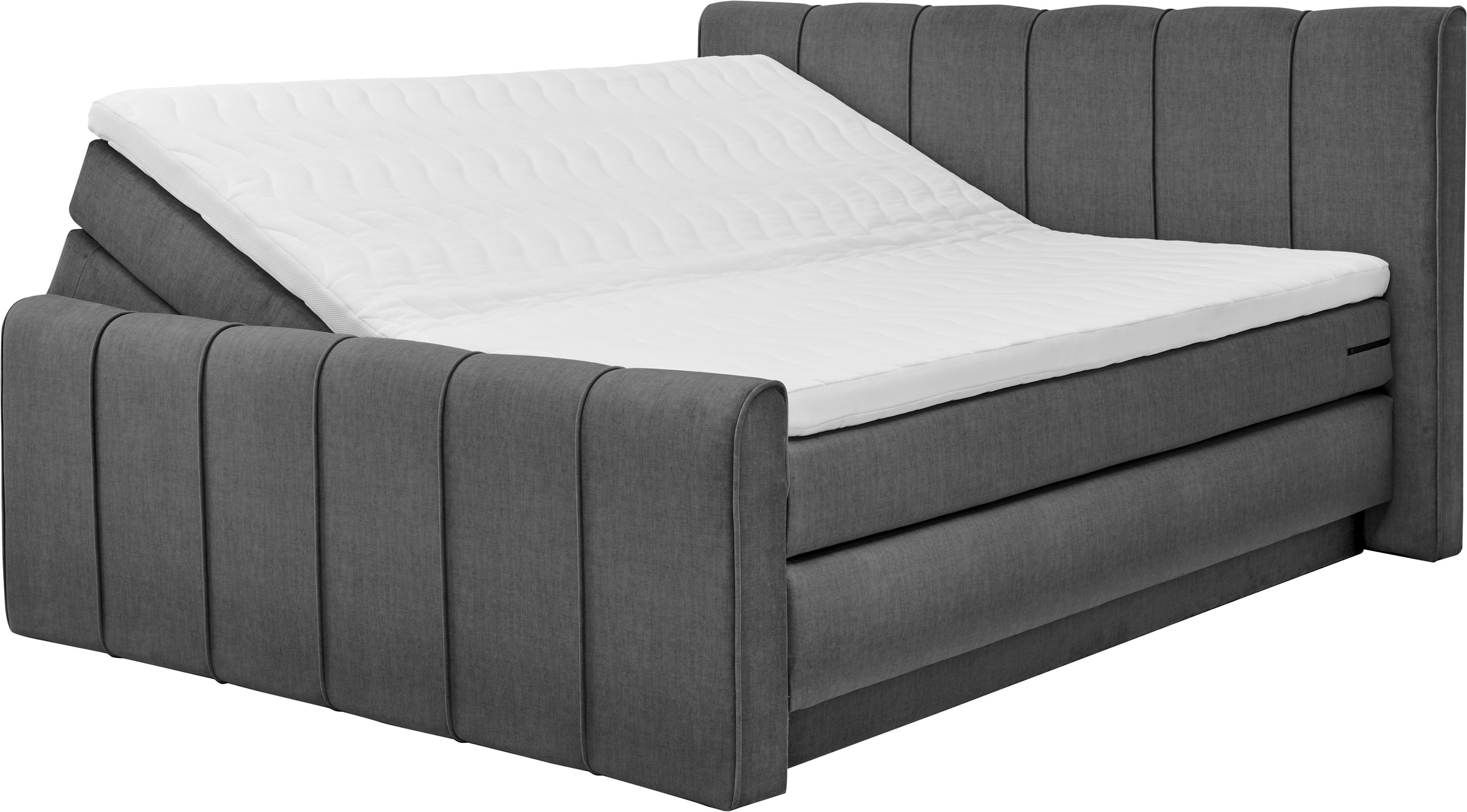 set one by Musterring Boxspringbett »Fairfield«, mit Bettkasten, Kopfteil mit Keder, Breite 160 cm oder 180 cm