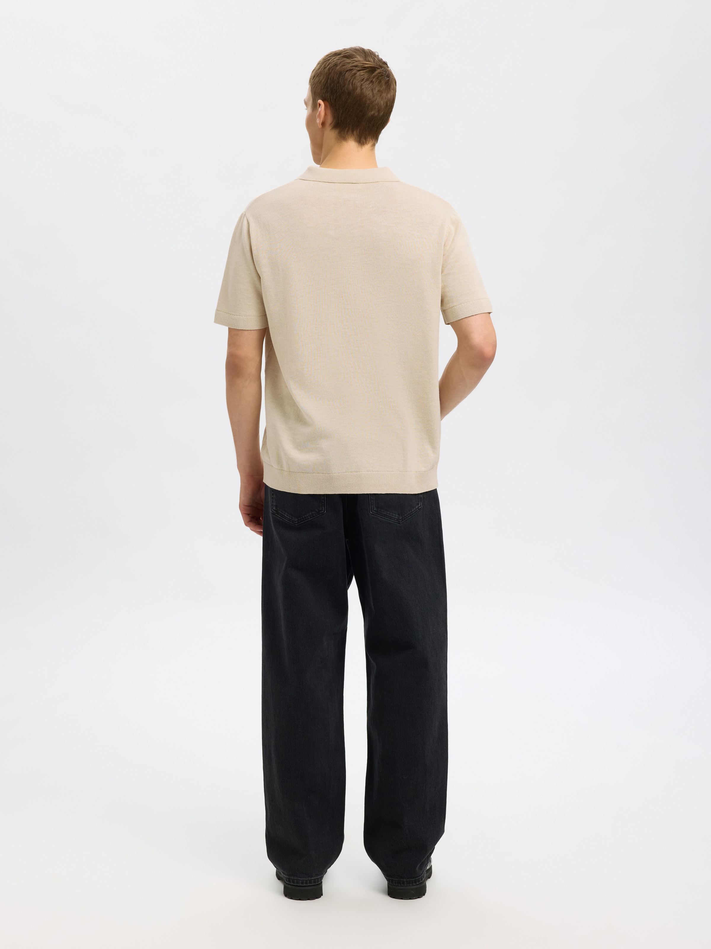 SELECTED HOMME Poloshirt »SLHMATTIS SS KNIT SUN OPEN POLO NOOS«