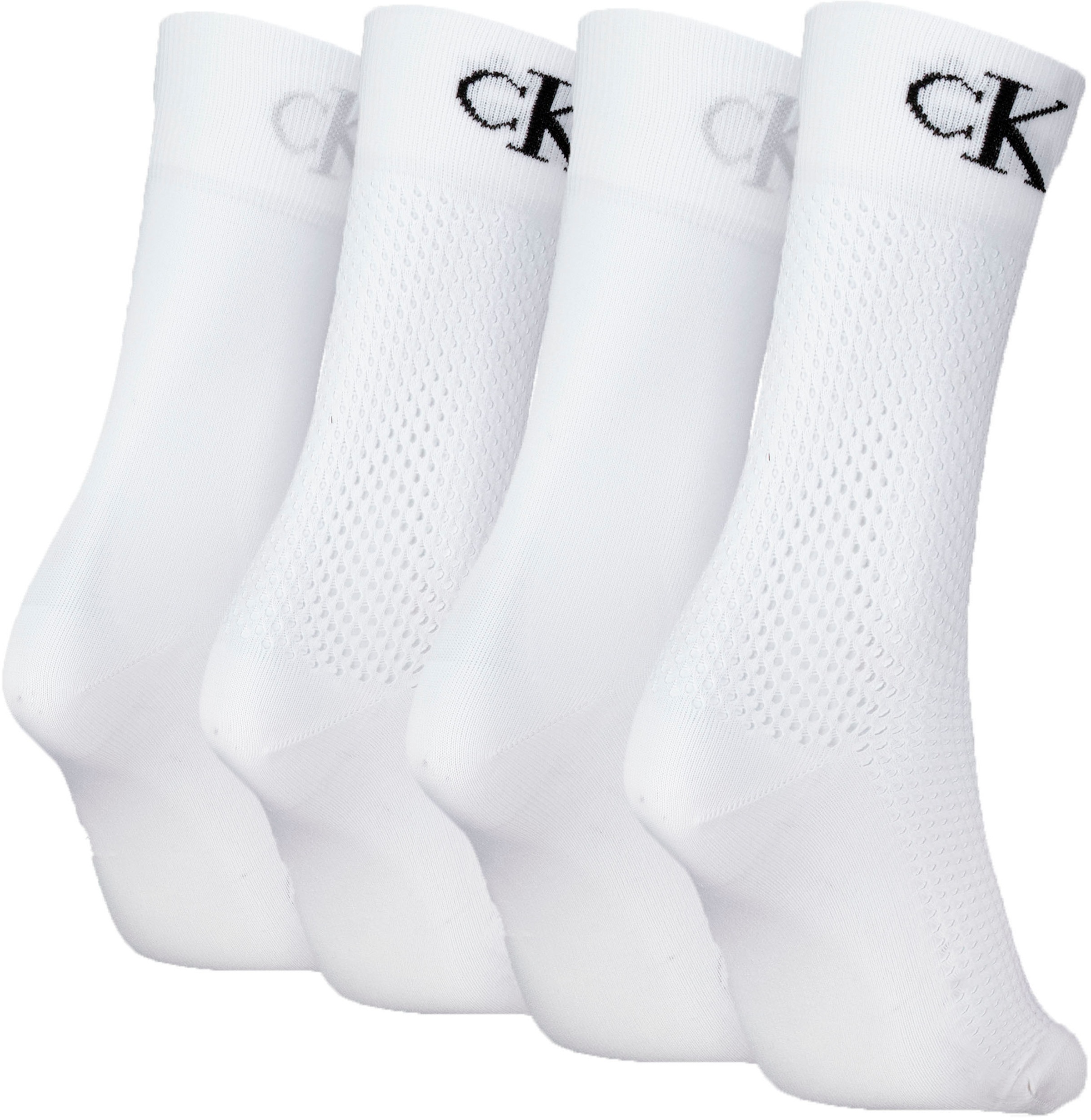 Calvin Klein Jeans Socken "CKJ WOMEN SOCK 4P MODERN MESH", (Packung, 4 Paar), mit Logostickerei