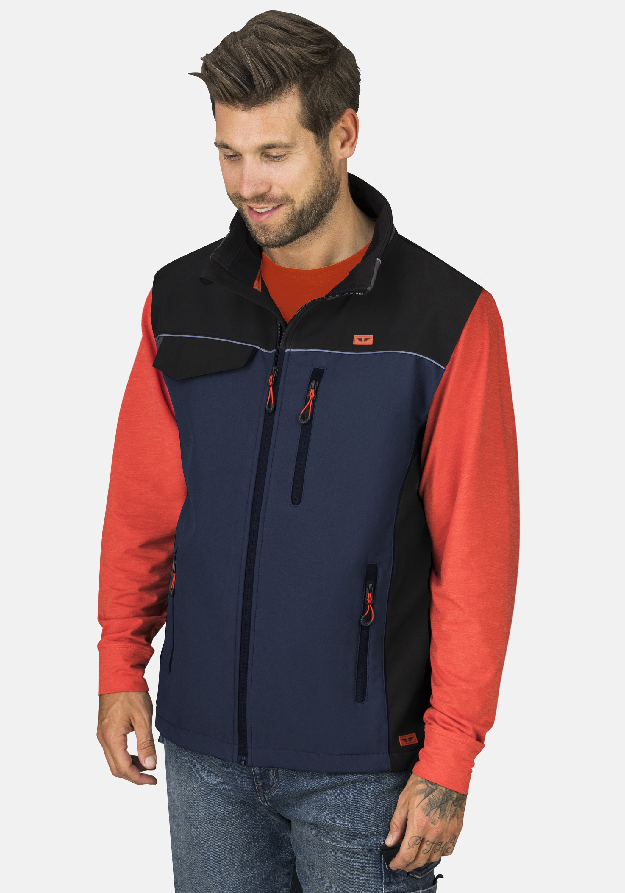 HERO by John Medoox "Workwear Arbeits-Cargoweste Softshell" Arbeits-Cargoweste Softshell Funktionsqualität für Herren