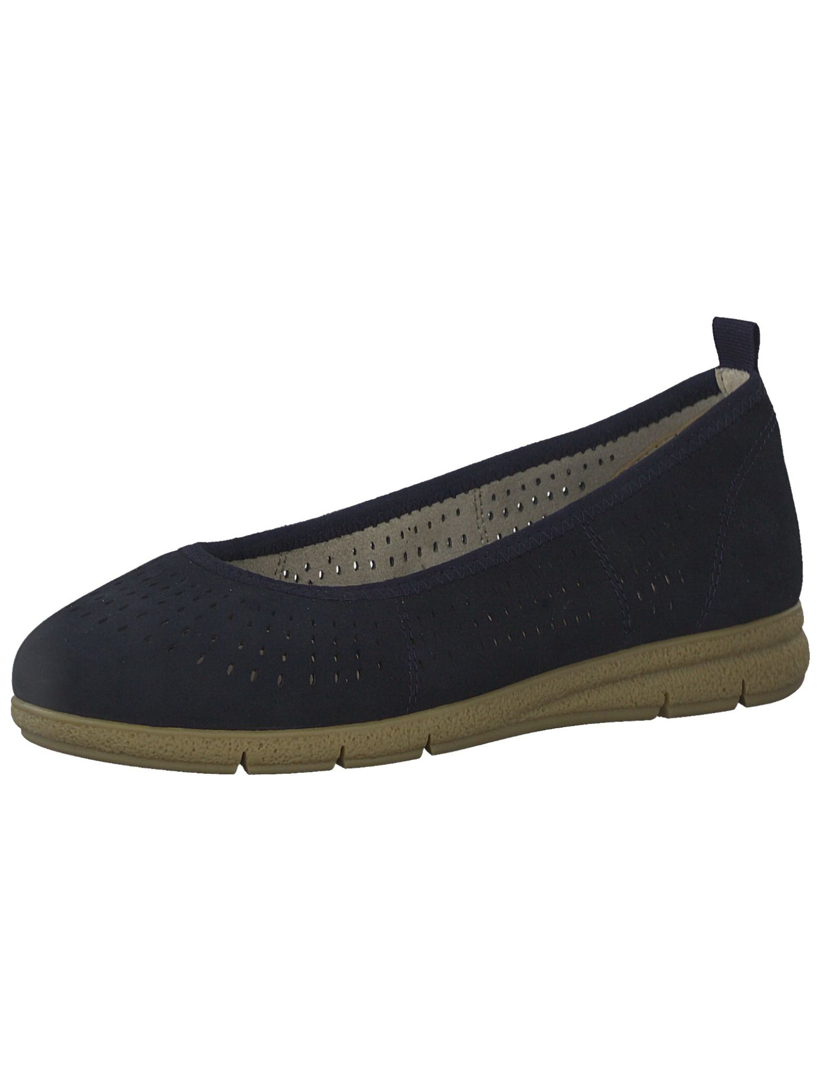 TAMARIS Damen Ballerina "Tamaris Ballerinas Leder", Gr. 39, blau, Leder, Schuhe