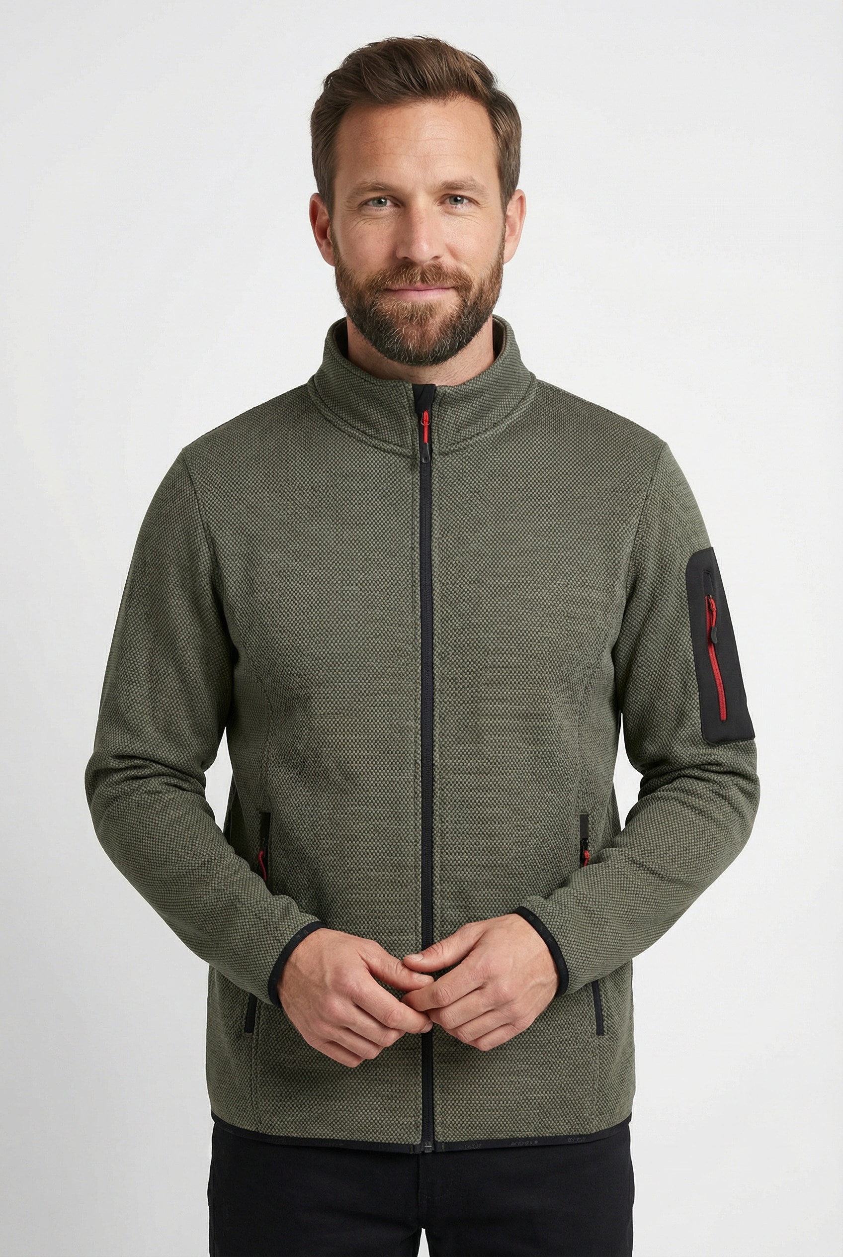 Icepeak Fleecejacke "BREDSTEDT" mit Stehkragen, schnell trocknend, in normaler Länge