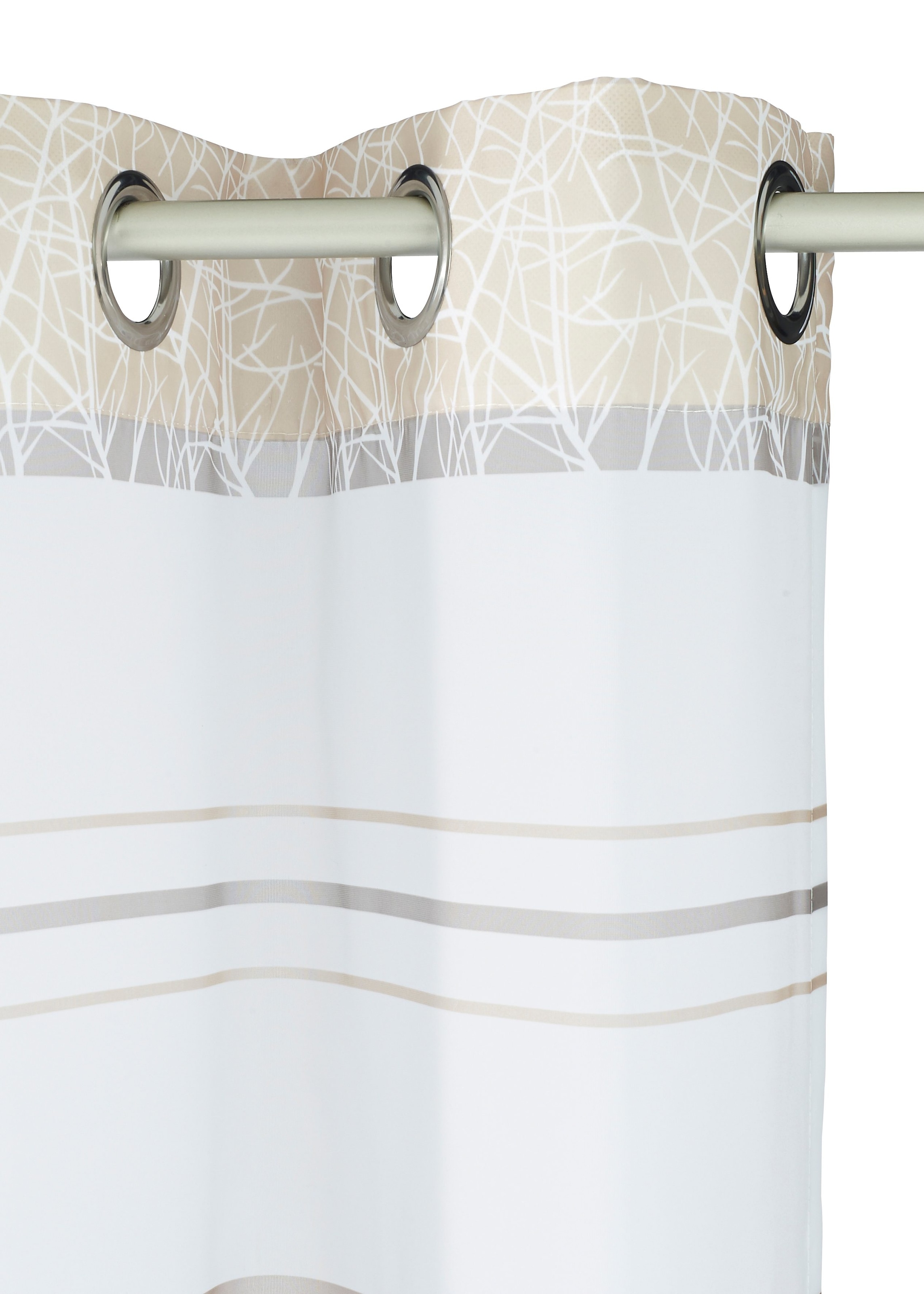 Gardine (2 transparent, home Vorhang, Querstreifen Fertiggardine, my | »Camposa«, BAUR St.),