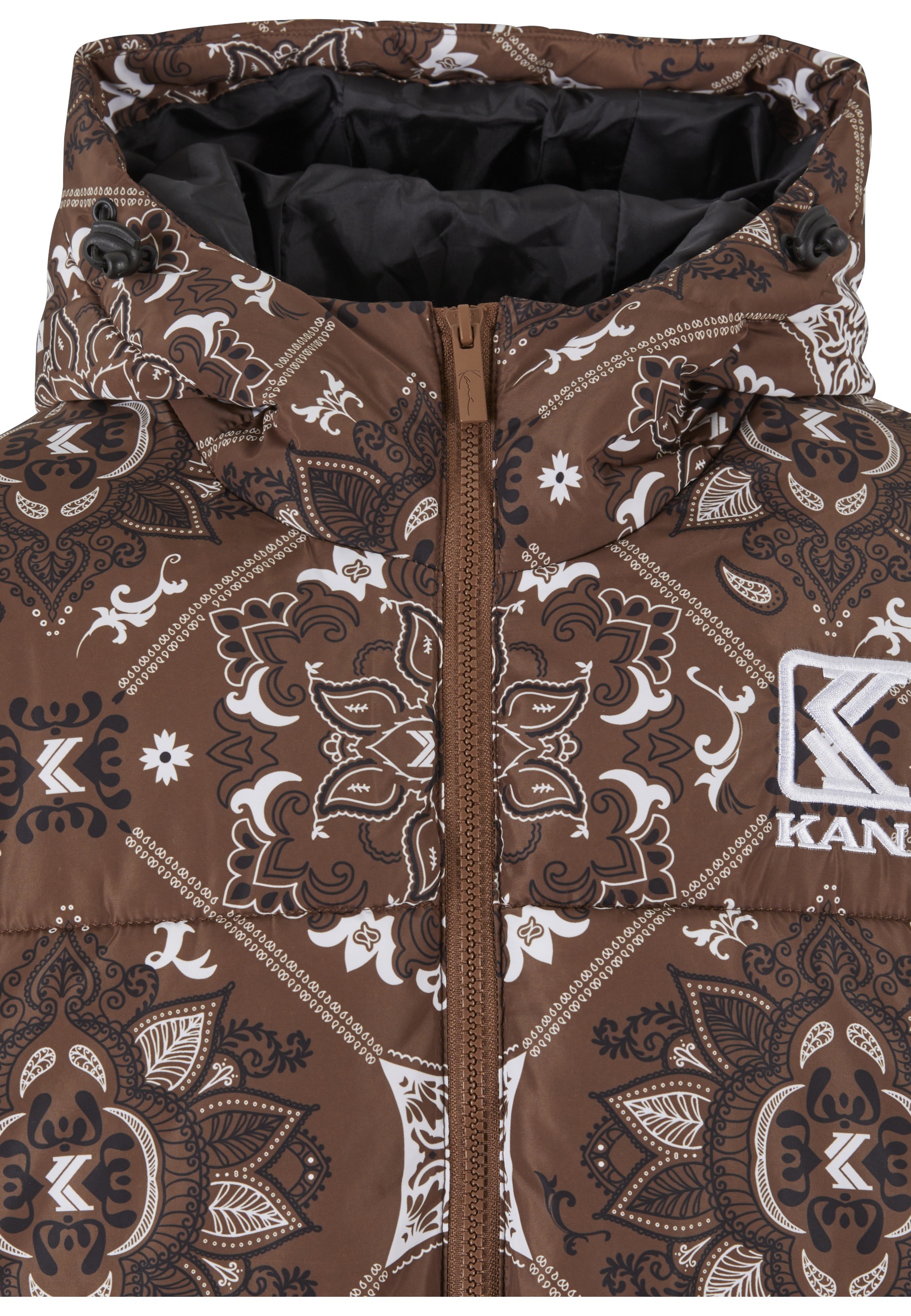 Karl Kani Winterjacke »Karl Kani Herren KM233-037-2 KK OG Paisley Puffer Jacket« 1 Stk. tlg. mit Kapuze