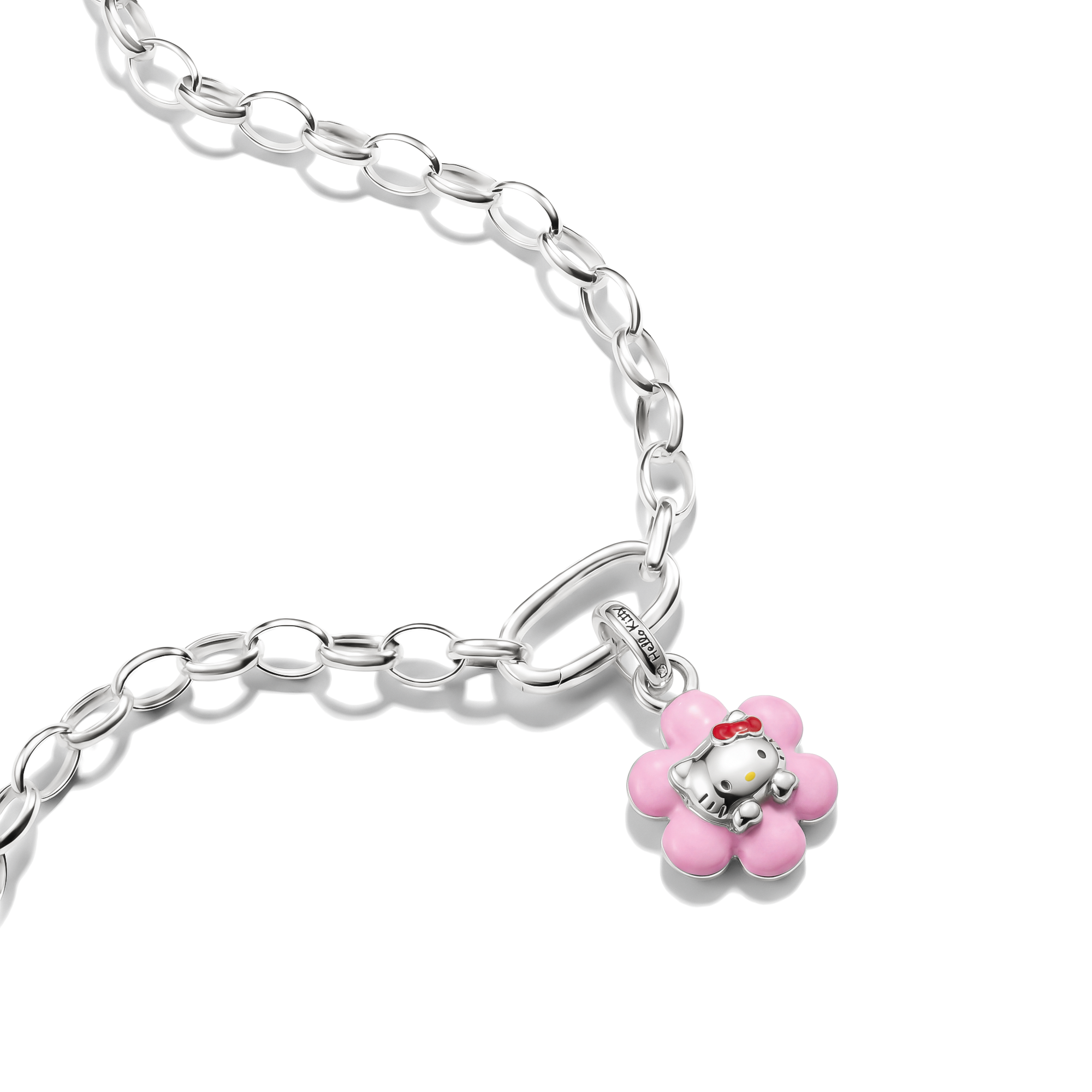 THOMAS SABO Charm-Einhänger »THOMAS SABO ♡ Hello Kitty Charm Blume - Connect« Emaille