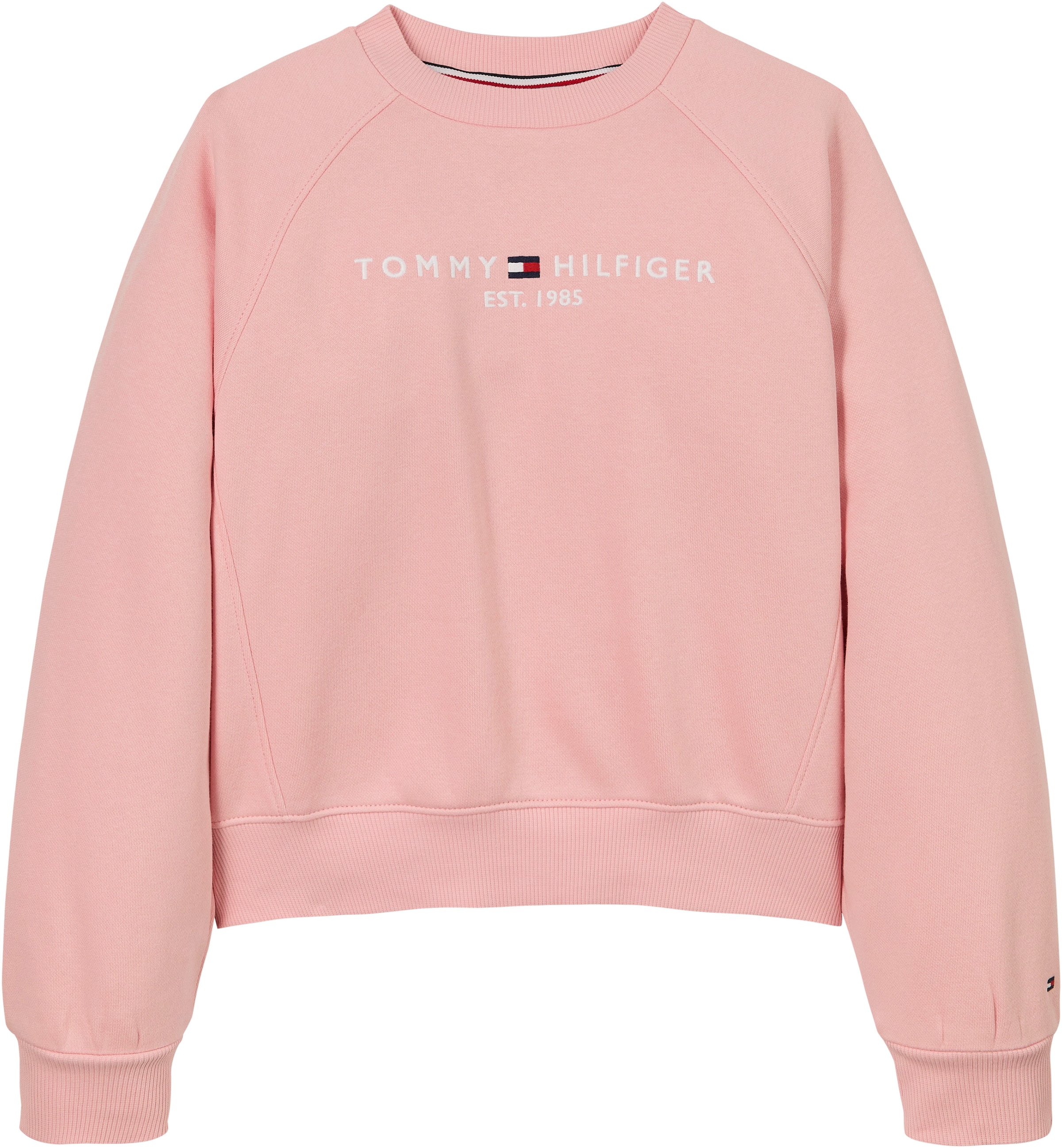 Tommy Hilfiger Sweatshirt »ESSENTIAL EMBROIDERED FLEECE CN«, Kinder bis 16 Jahre mit Logoprägung