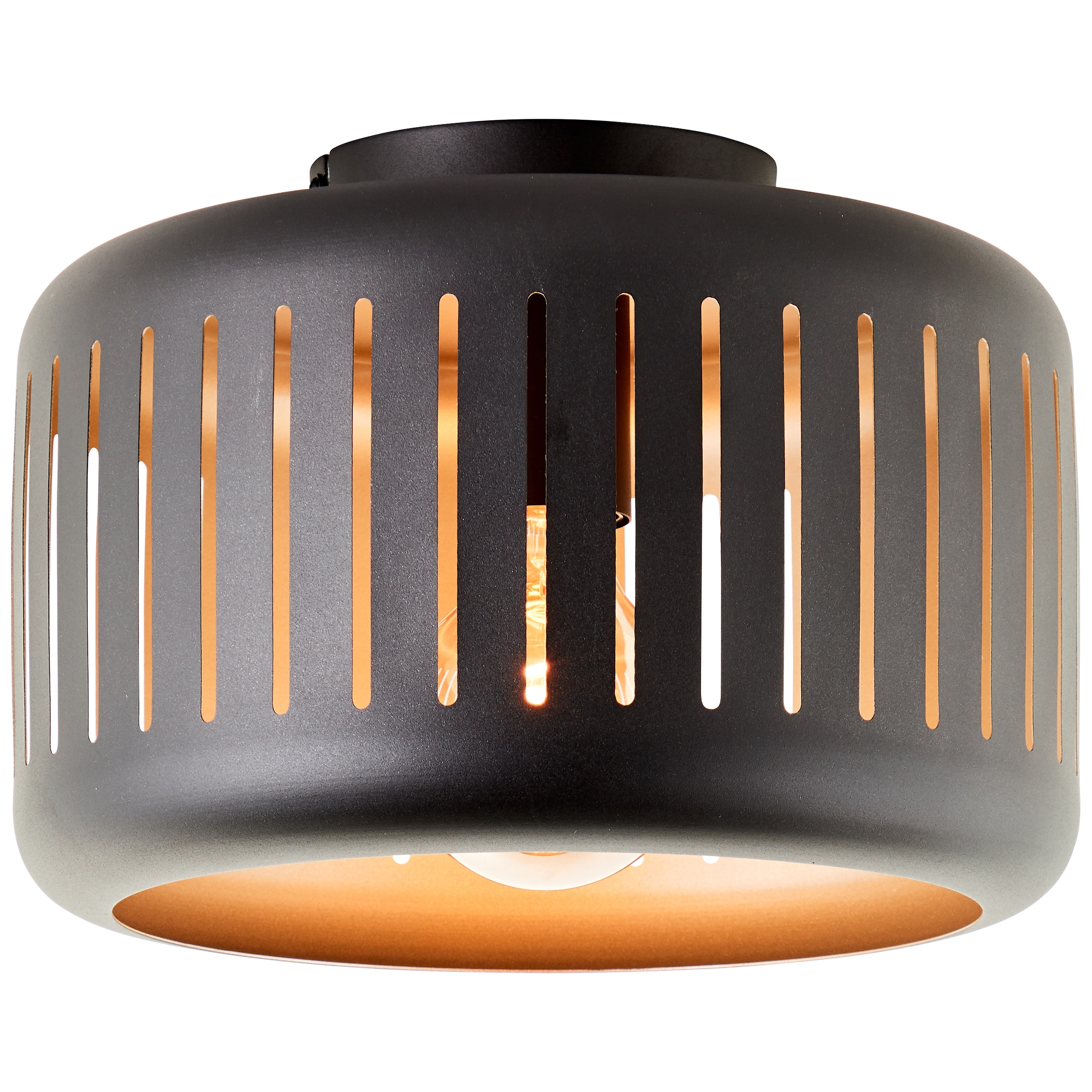 Brilliant Deckenleuchte »Tyas«, 1 flammig, Leuchtmittel E27 | ohne Leuchtmittel, 19 x 27 cm, E27, Metall, schwarz/goldfarben