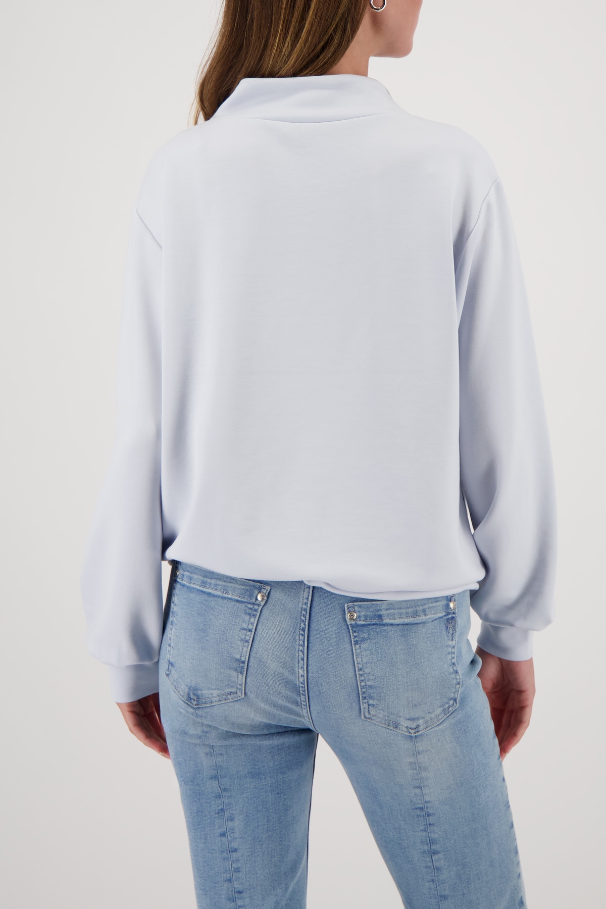 Monari Sweatshirt »Sweatshirt Basic Schmuckdetail«, Regular fit mit Stehkragen
