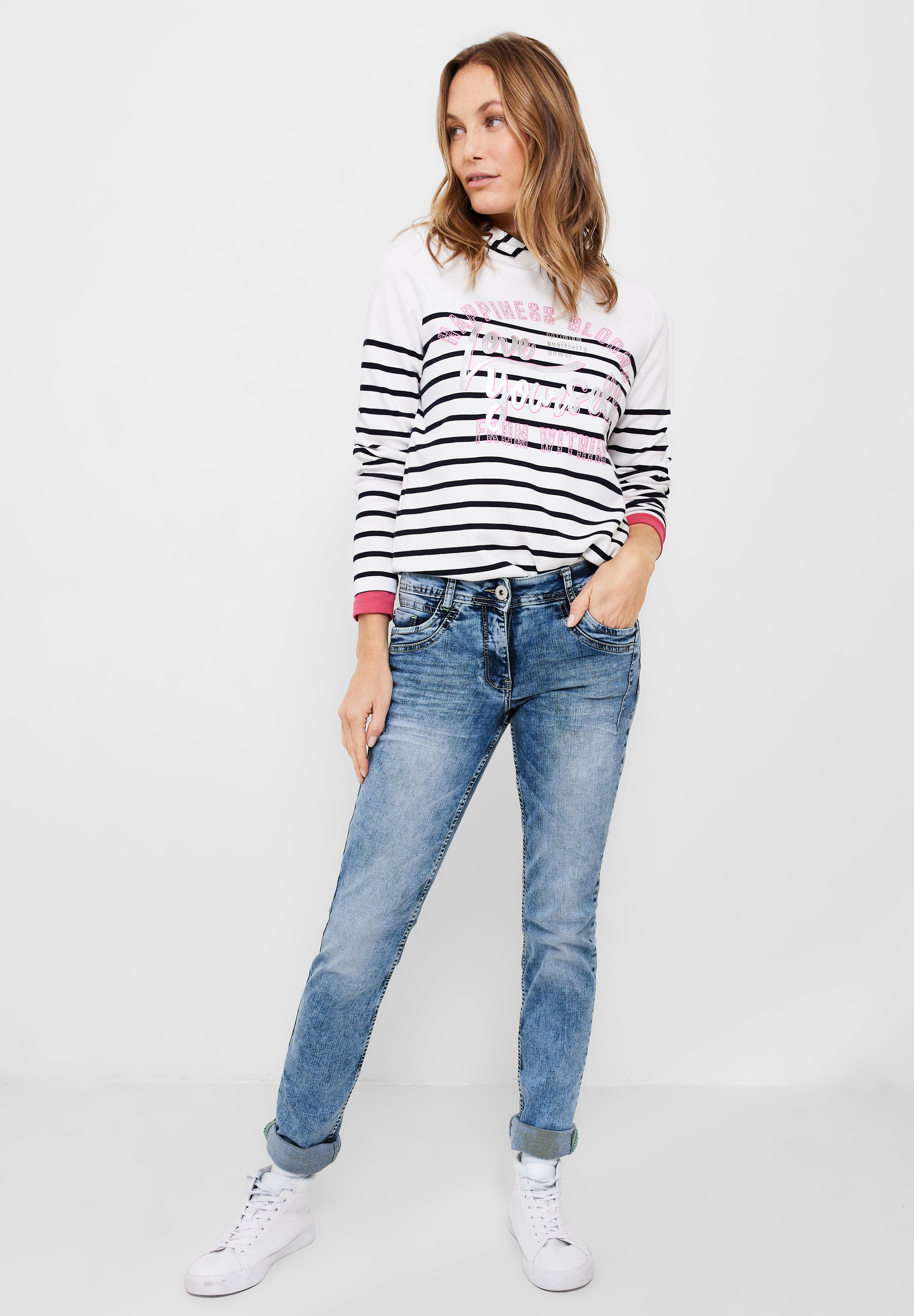 Cecil Slim-fit-Jeans, Middle Waist