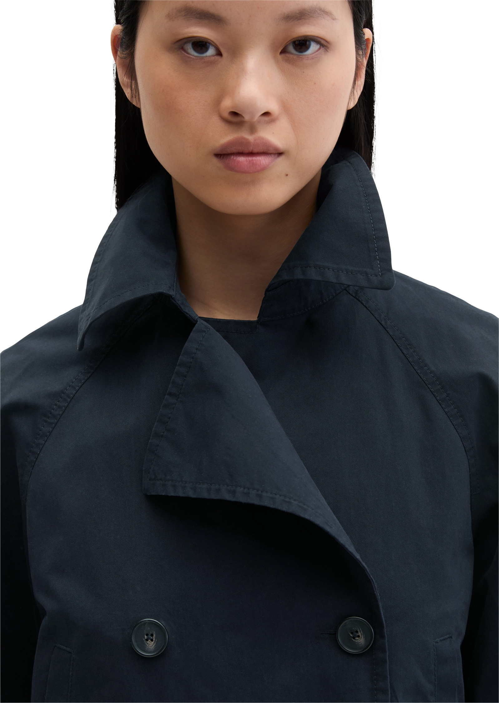 Marc O'Polo Kurzjacke Trenchjacke relaxed aus Organic Cotton-Twill