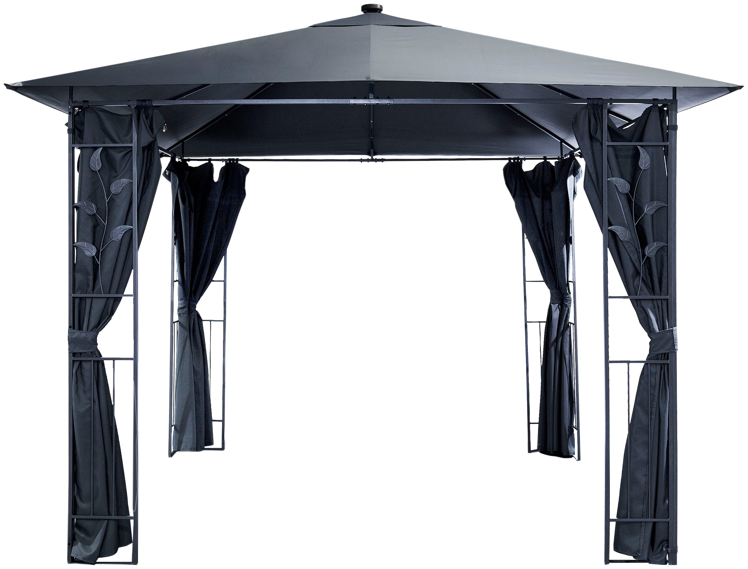 Livotion Pavillon, mit LED-Beleuchtung, in Blätteroptik, 300x300cm, anthrazit kaufen