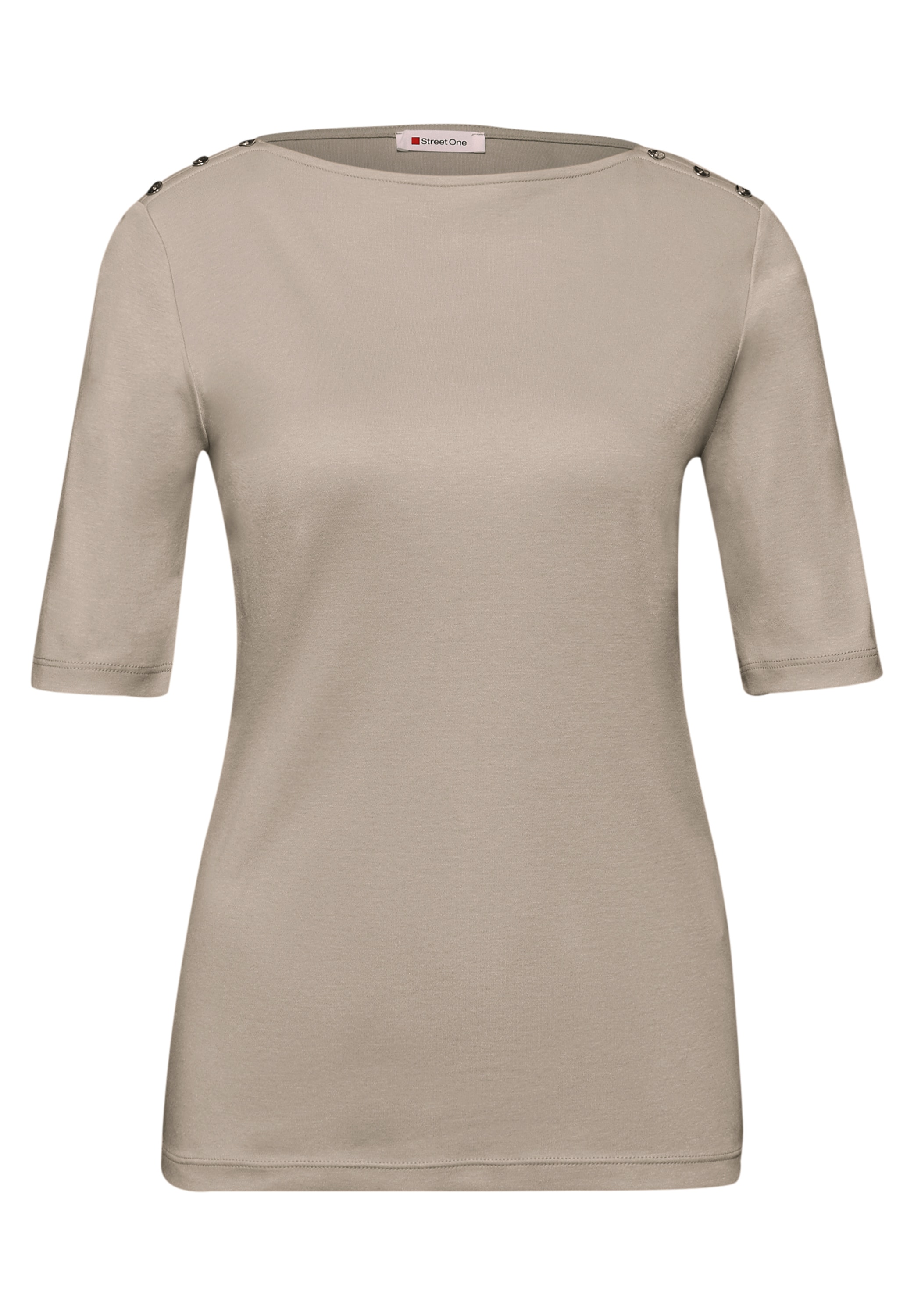 STREET ONE T-Shirt aus Jersey in Unifarbe