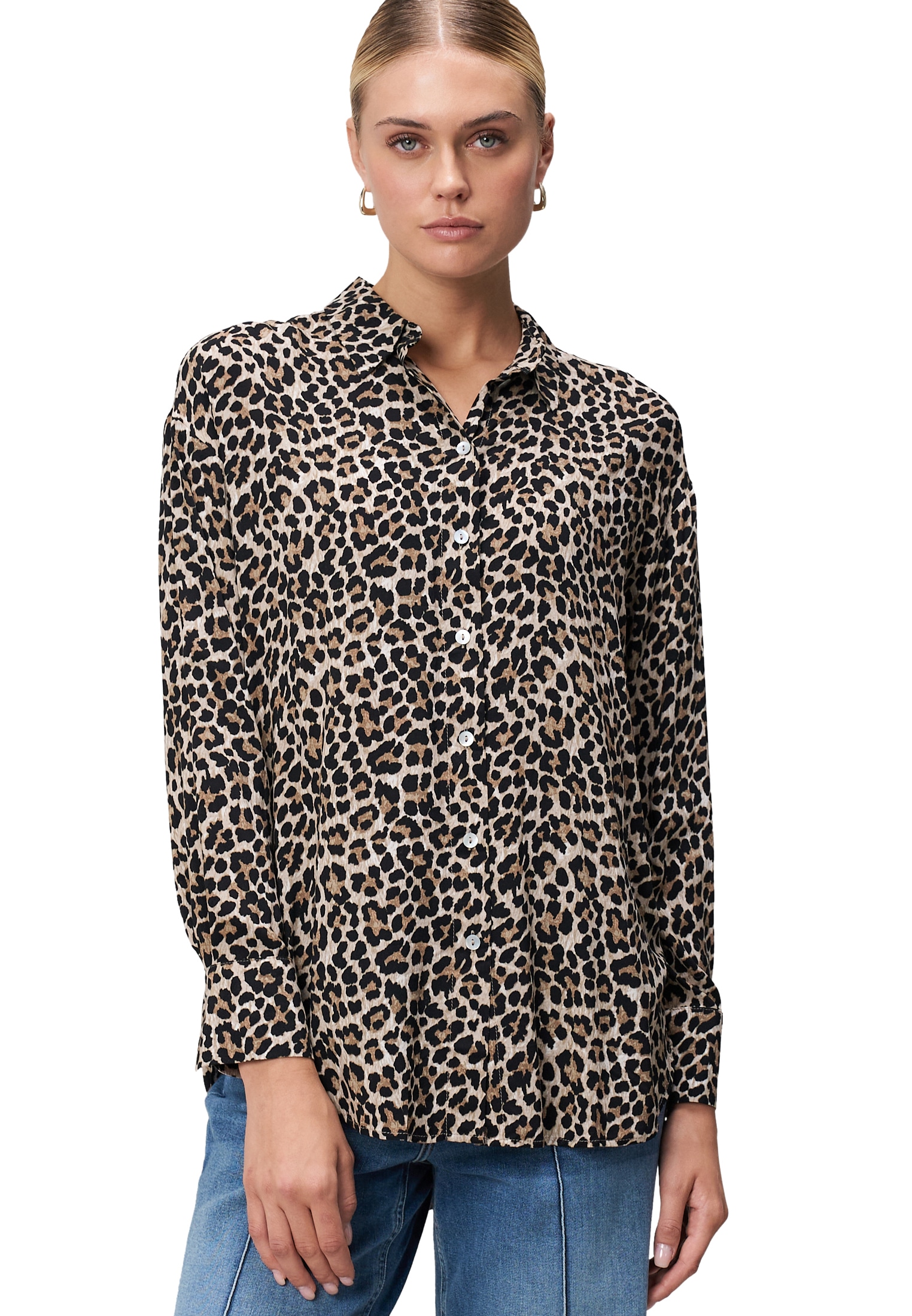 Zero Hemdbluse "zero Damen Hemdbluse mit Leomuster" günstig online kaufen