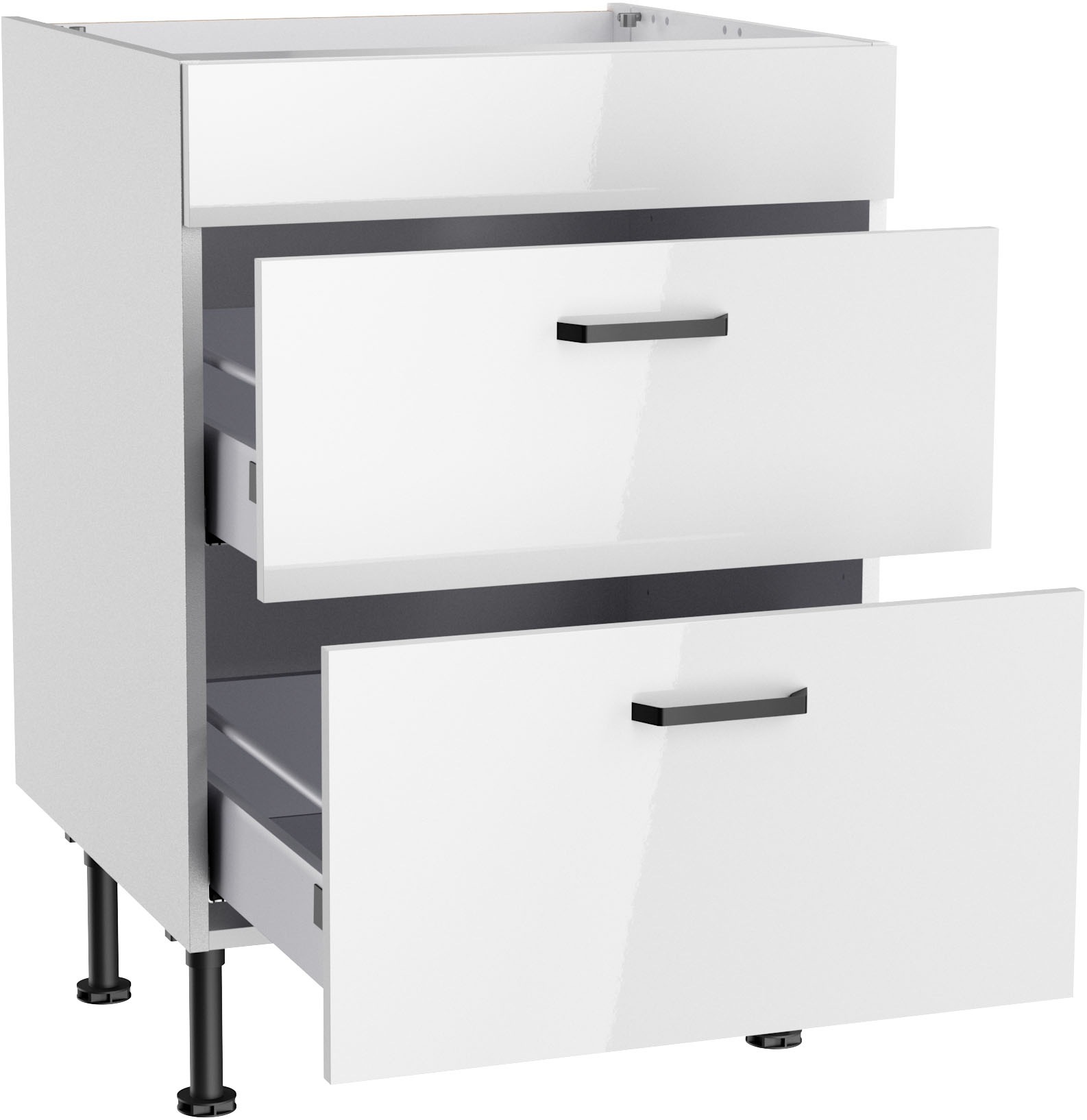 Thumbnail - KOCHSTATION Unterschrank "KS-Paula" 60 cm breit, 87 cm hoch, 2 Auszüge für autarkes Einbaukochfeld