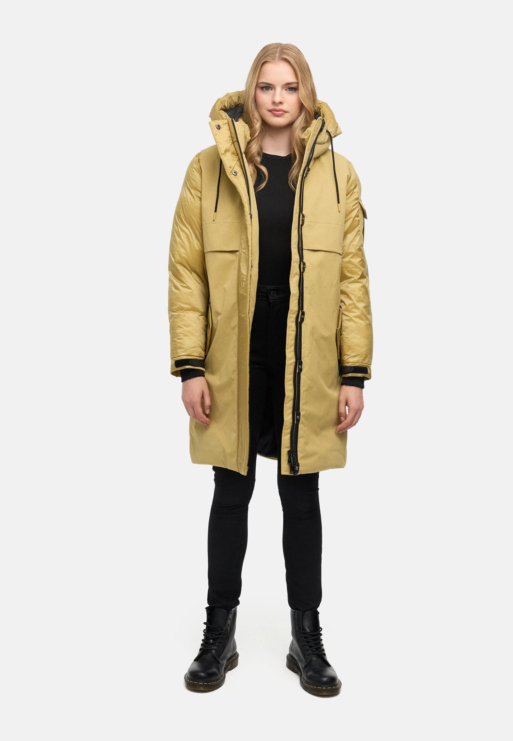 Navahoo Funktionsmantel »Peakstorm 14« Modischer Damen Wintermantel aus Materialmix
