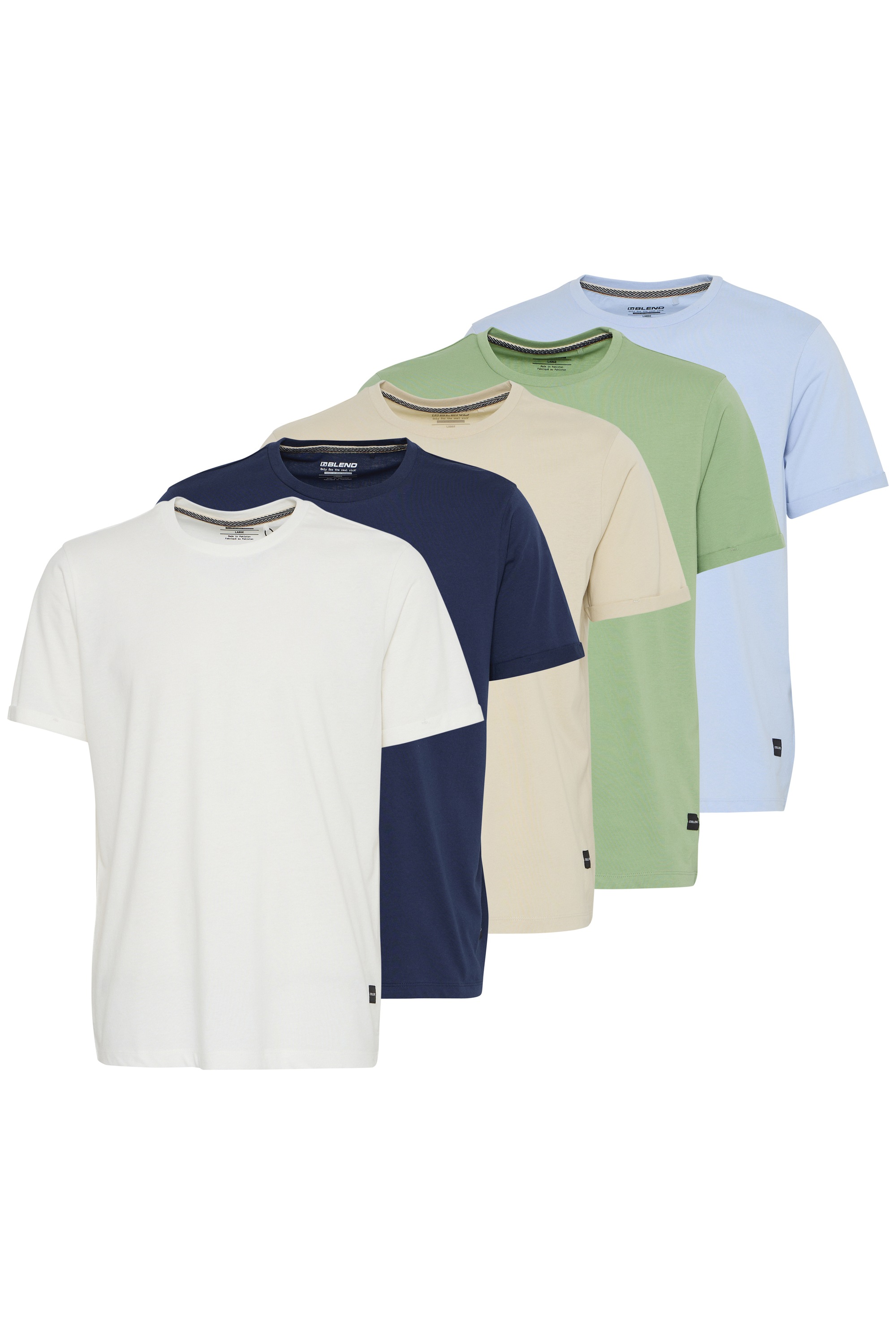 Blend T-Shirt "BHtee 5 Pack" Basic T-Shirt mit Rundhalsausschnitt günstig online kaufen