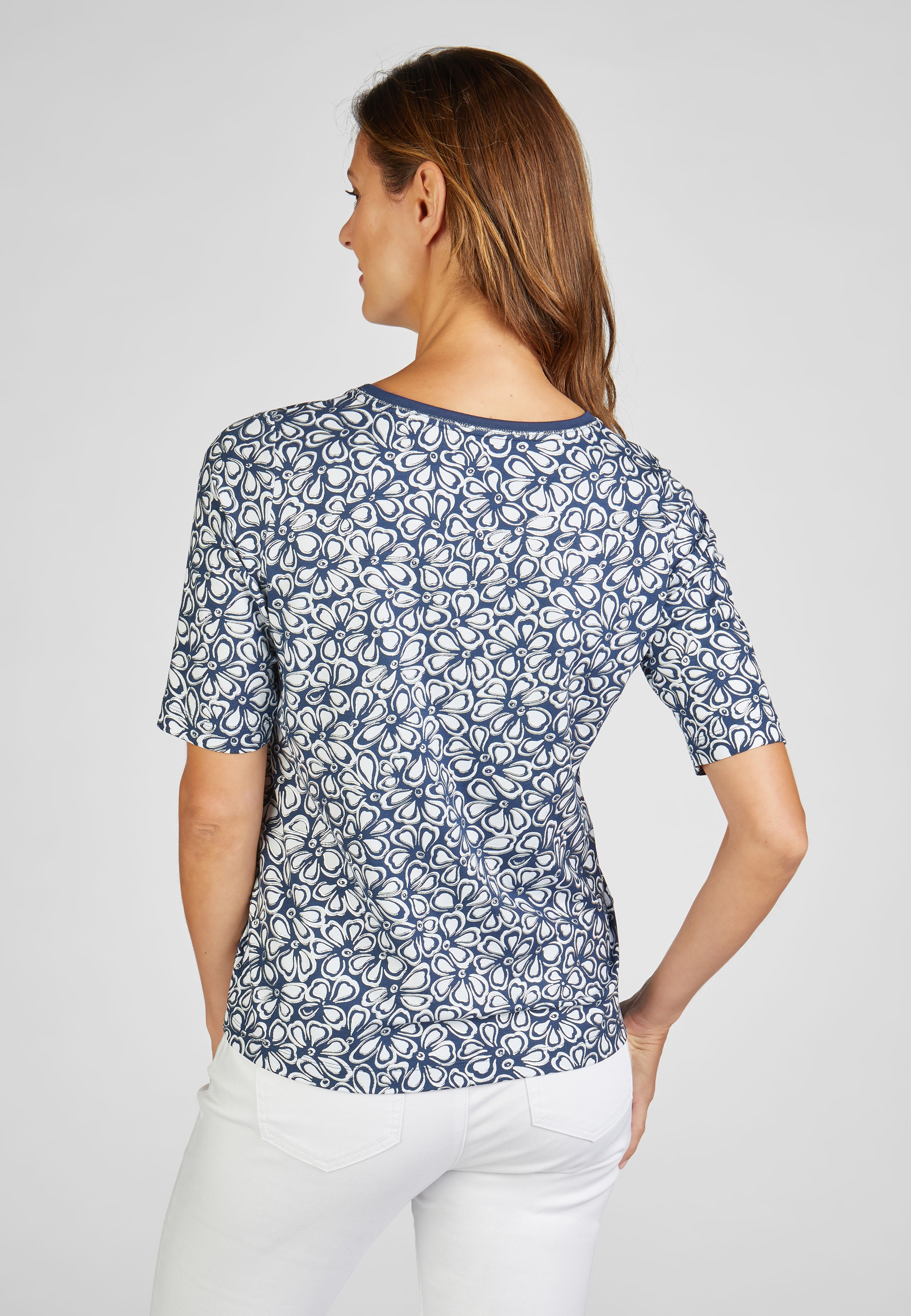 Rabe T-Shirt, mit floralem Design