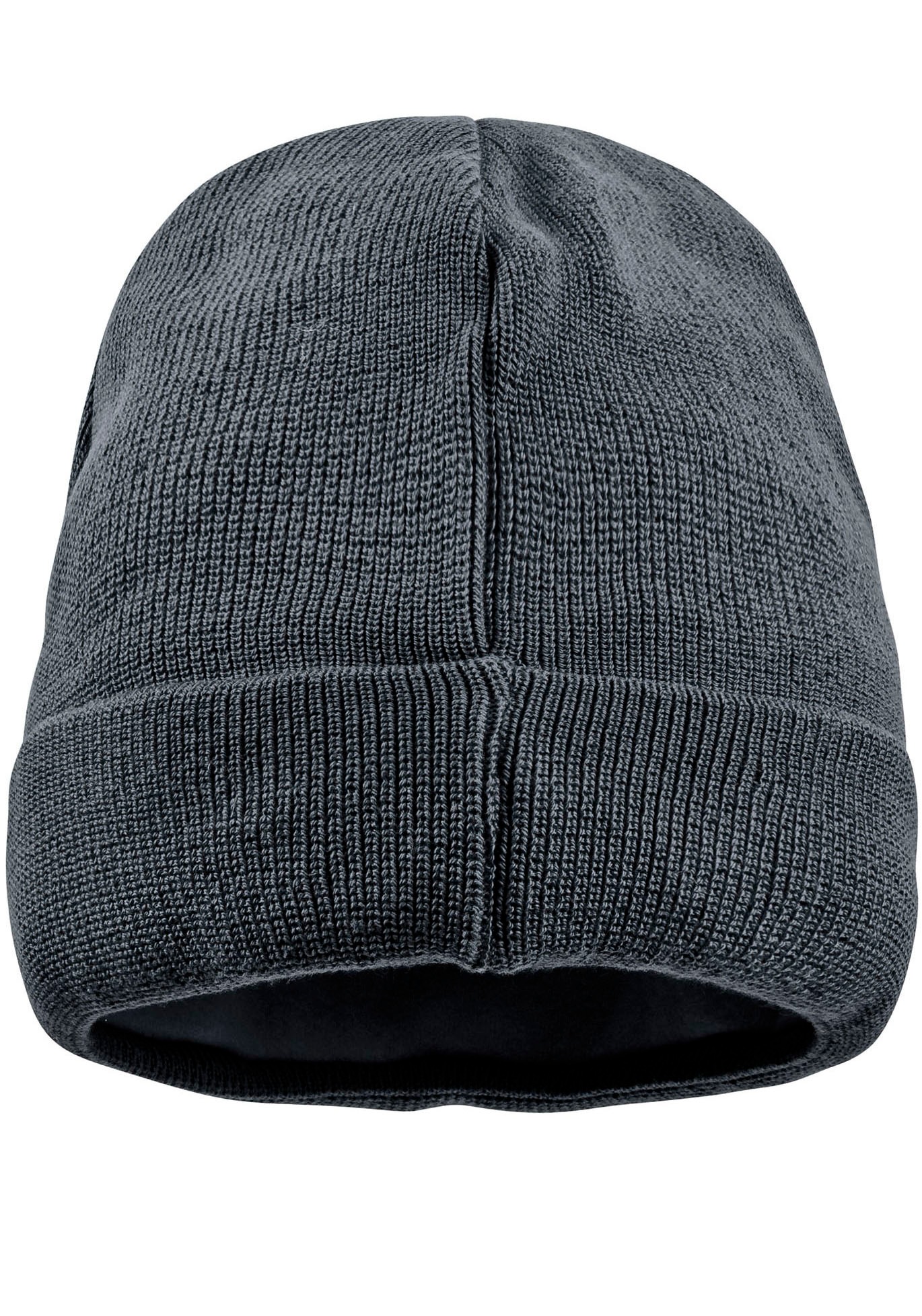 Beanie MAXIMO, Jungen, Gr. 55, blau, Strick, Baumwolle, unifarben, Mützen Beanie, Strick, breiter Umschlag, gefüttert, wärmend, weich, unifarben 2