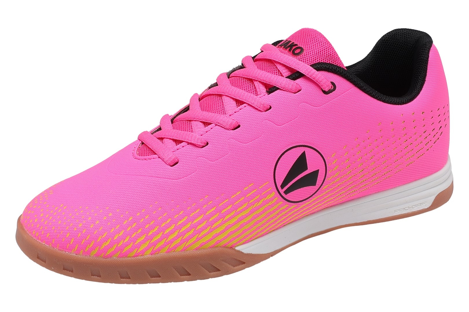 Indoorschuh JAKO "J-SI SKILL", Mädchen, Gr. 32, rosa (neon pink, sulphur spring), Synthetik, Schuhe, Hallenschuh, Sportschuhe