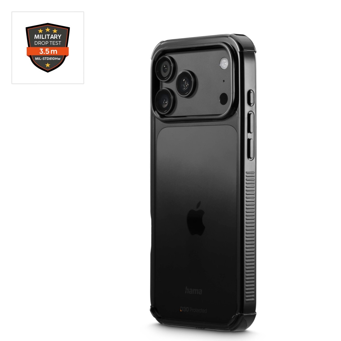 Hama Smartphone-Hülle »Handyhülle für iPhone 17 Pro Max/18 Pro Max (stoßfest, sturzsicher)« kratzfeste Panzerhülle, sturzsicher dank D3O, Anti-Rutsch