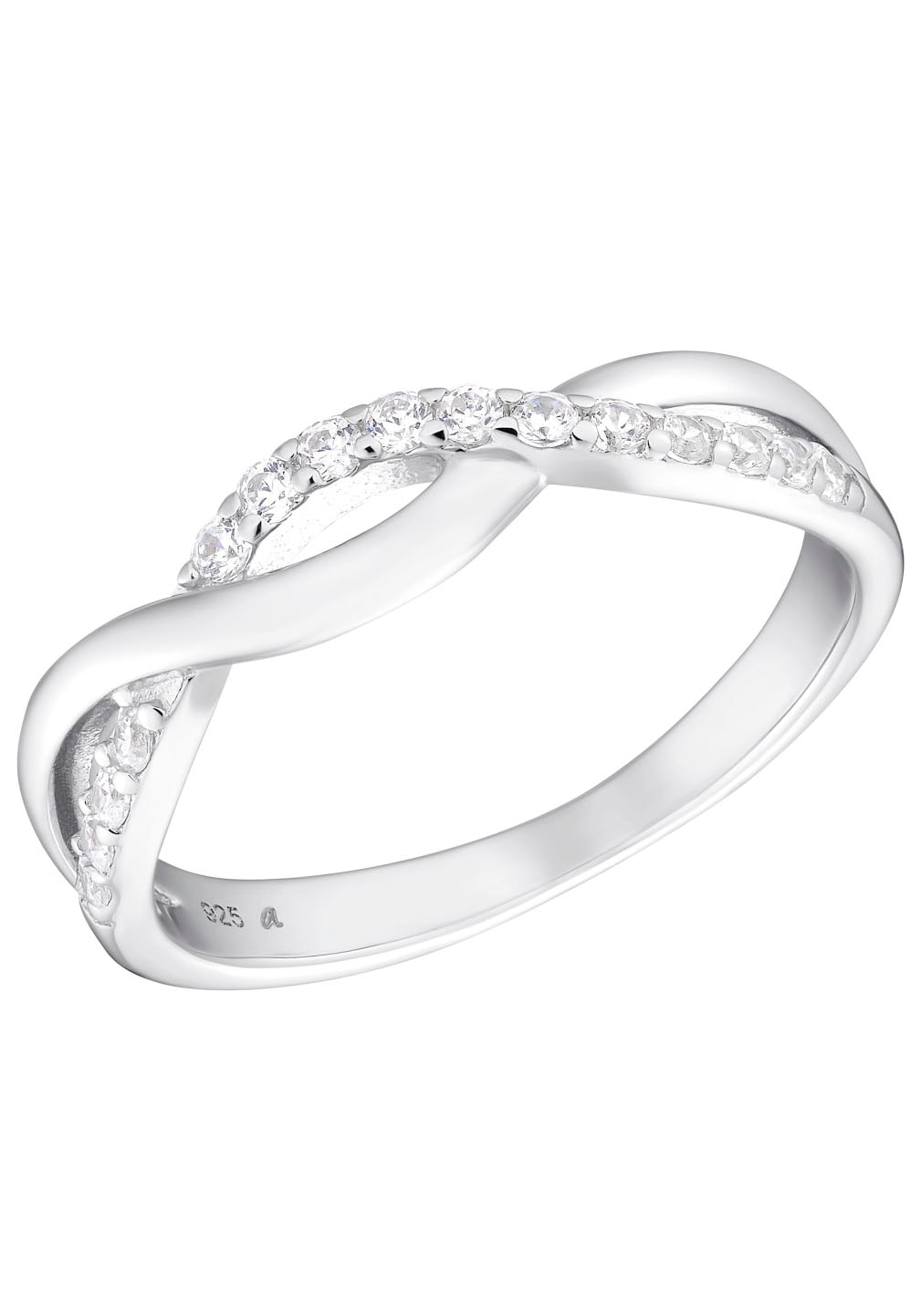 AMOR Damen Fingerring "Silver Classic", 56, Silber 925 (Sterlingsilber), 2mm, silber, Silber 925 (Sterlingsilber), Fingerringe, mit Zirkonia (synth.)